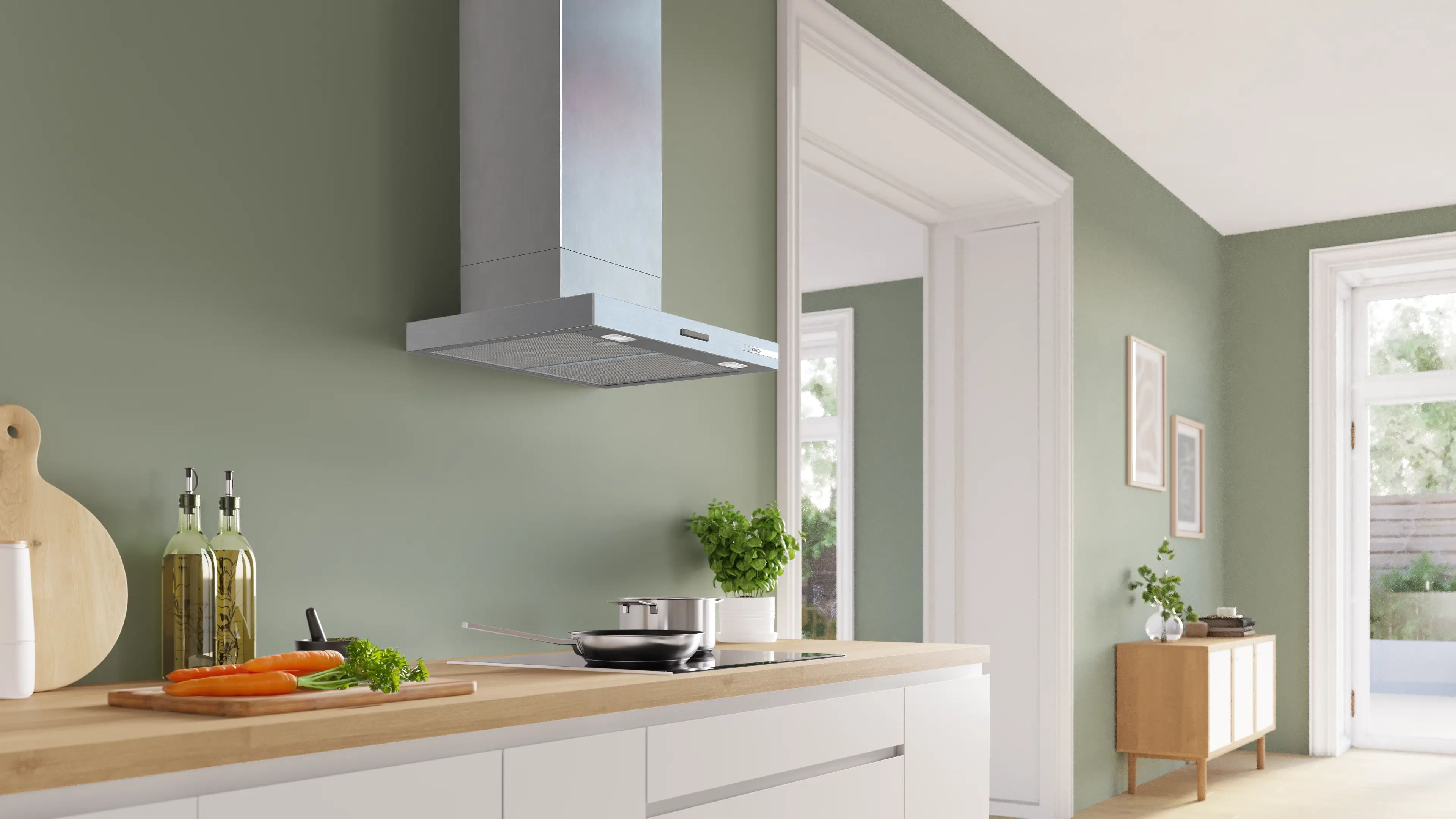 Bosch DWB65CC30B - Stainless Steel Look 60cm Wall-Mounted Cooker Hood - B Energy Rating - Image 6