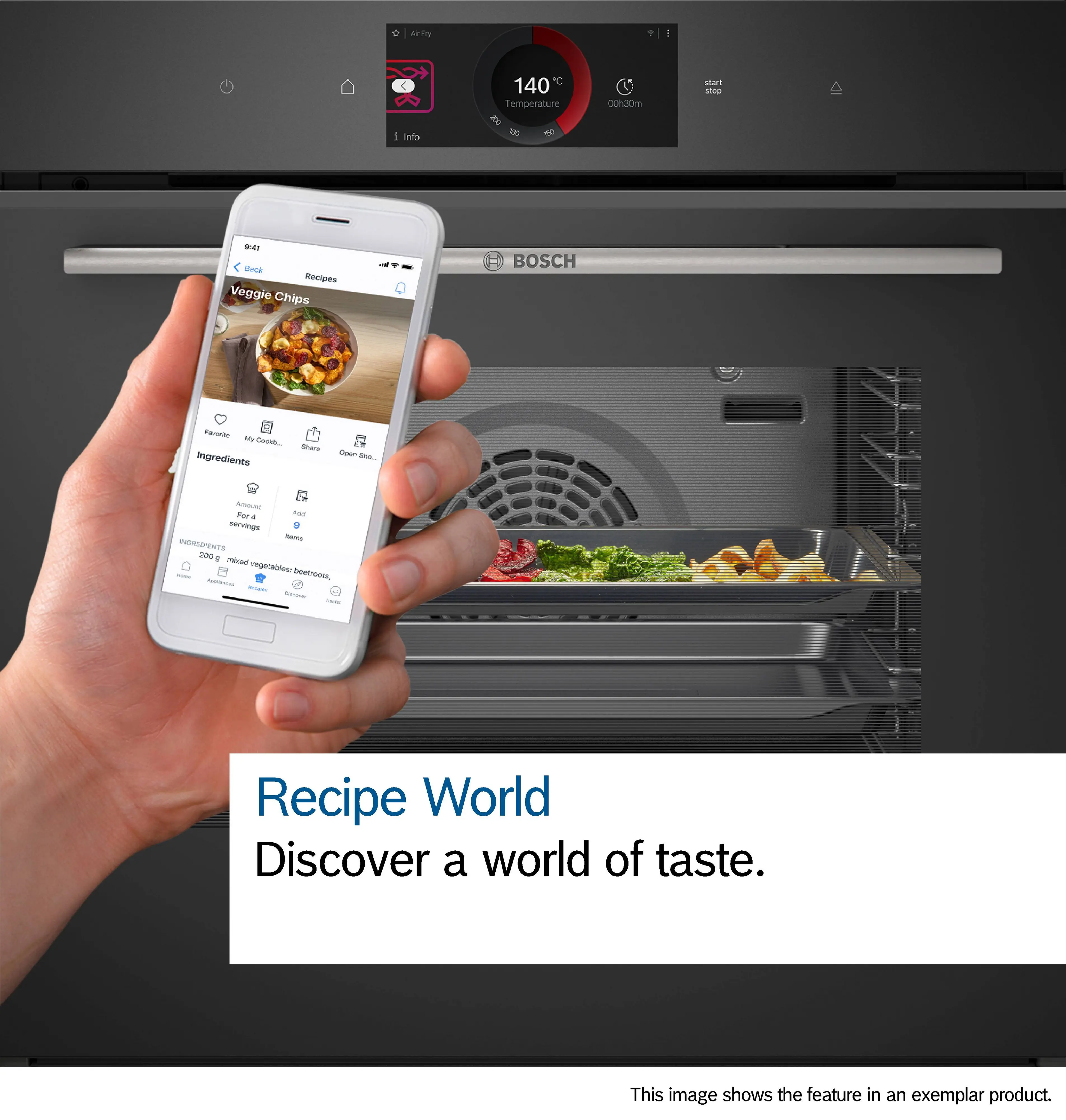 Bosch Series 8 HBG7341B1B - Black Built-In Single Oven - 71L - A+ Energy - Image 6