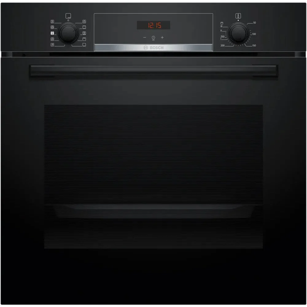 Bosch Series 4 HQA534BB3B - Black 71L Built-In Electric Single Oven with added steam function - 3D Hot Air - A+ Energy Rating