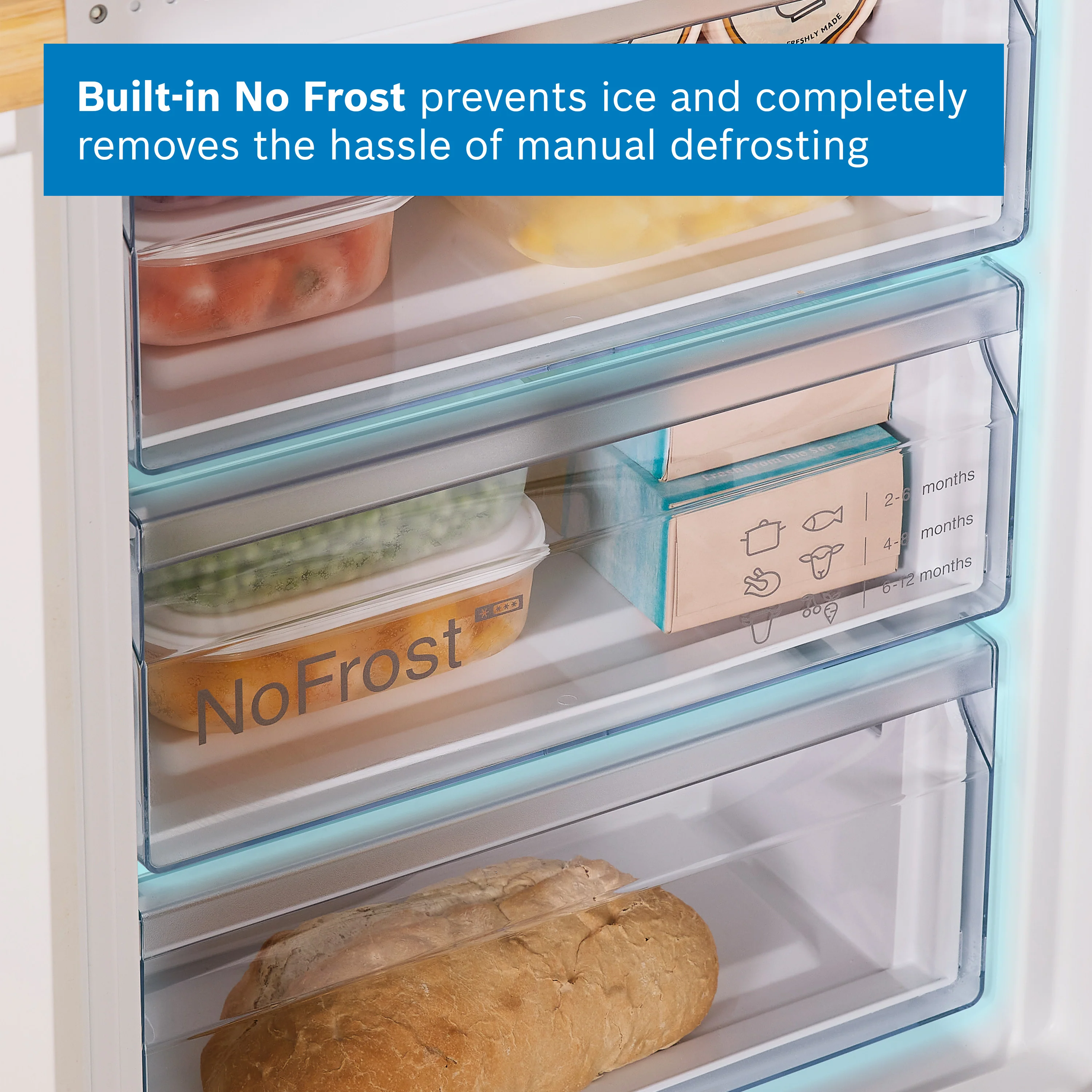 Bosch Series 2 KBN96NSE1G - Integrated XXL No Frost Fridge Freezer - 383L - E Energy Rating - Image 8