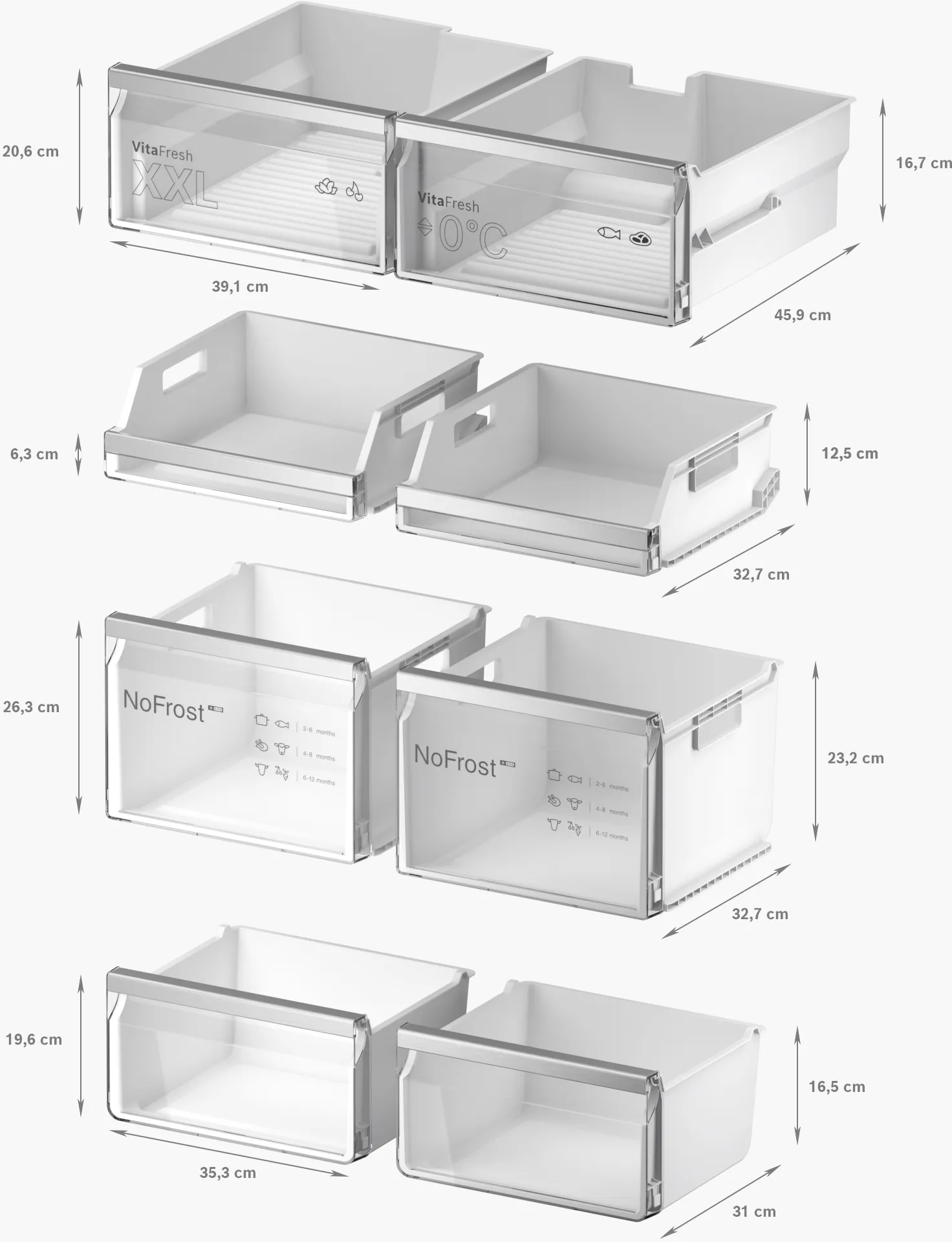 Bosch Series 6 KFD96APEA - Stainless steel Side By Side Frost Free Fridge Freezer - E energy - Image 8