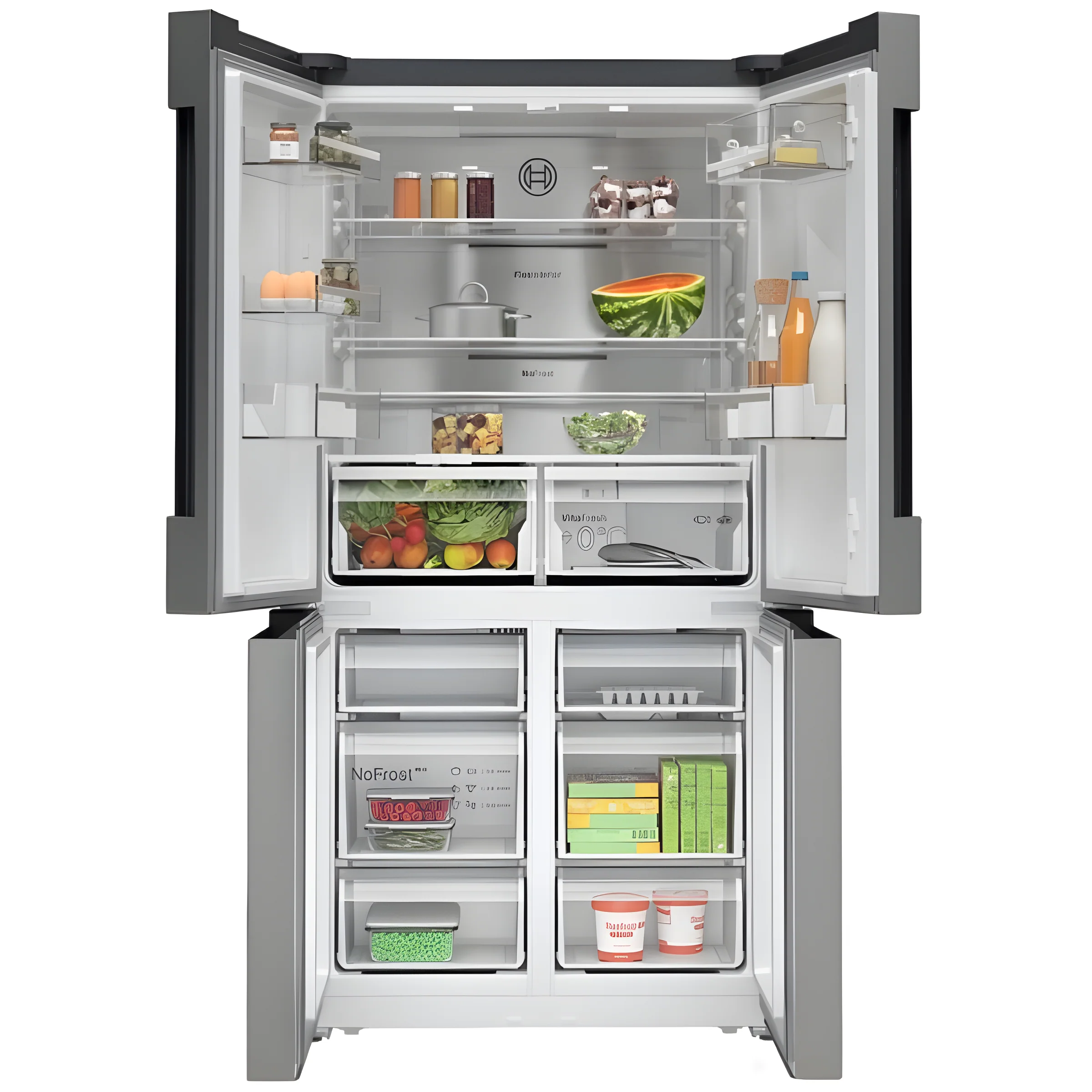 Bosch Series 6 KFI96APEAG - Stainless steel Side By Side Frost Free Fridge Freezer - E energy - Image 2