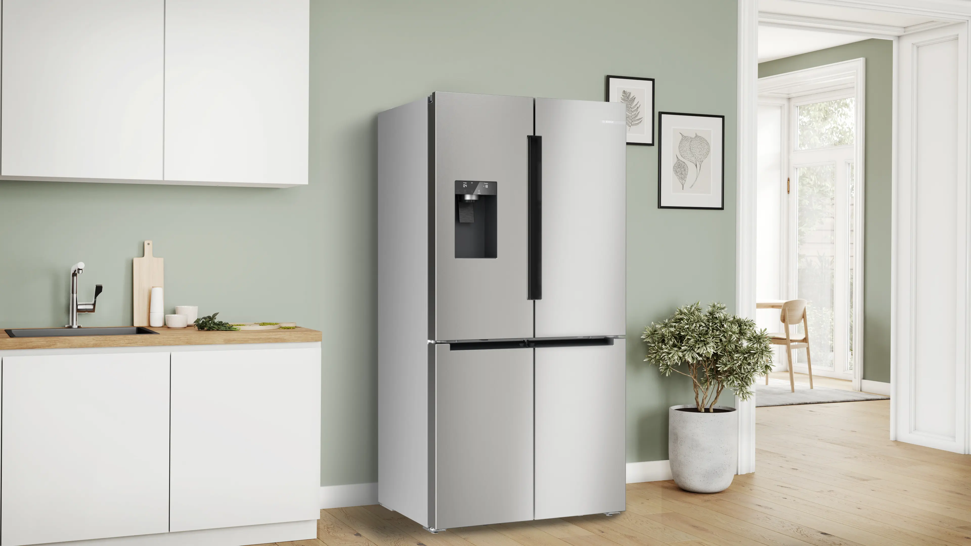 Bosch Series 6 KFI96APEAG - Stainless steel Side By Side Frost Free Fridge Freezer - E energy - Image 5