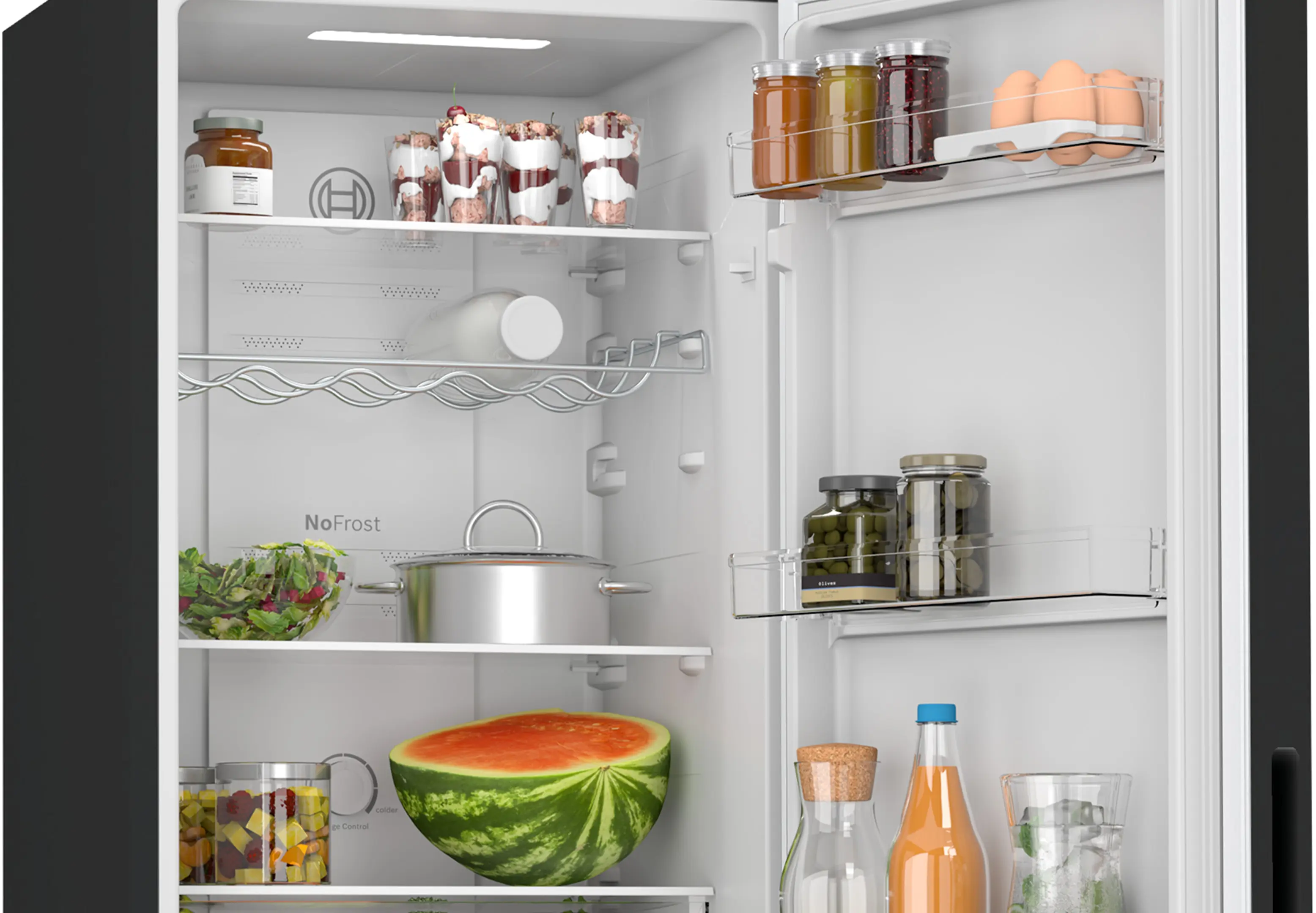 Bosch Series 2 KGN27NBEAG - Black Freestanding 50/50 Frost Free Fridge Freezer - E energy - Image 5