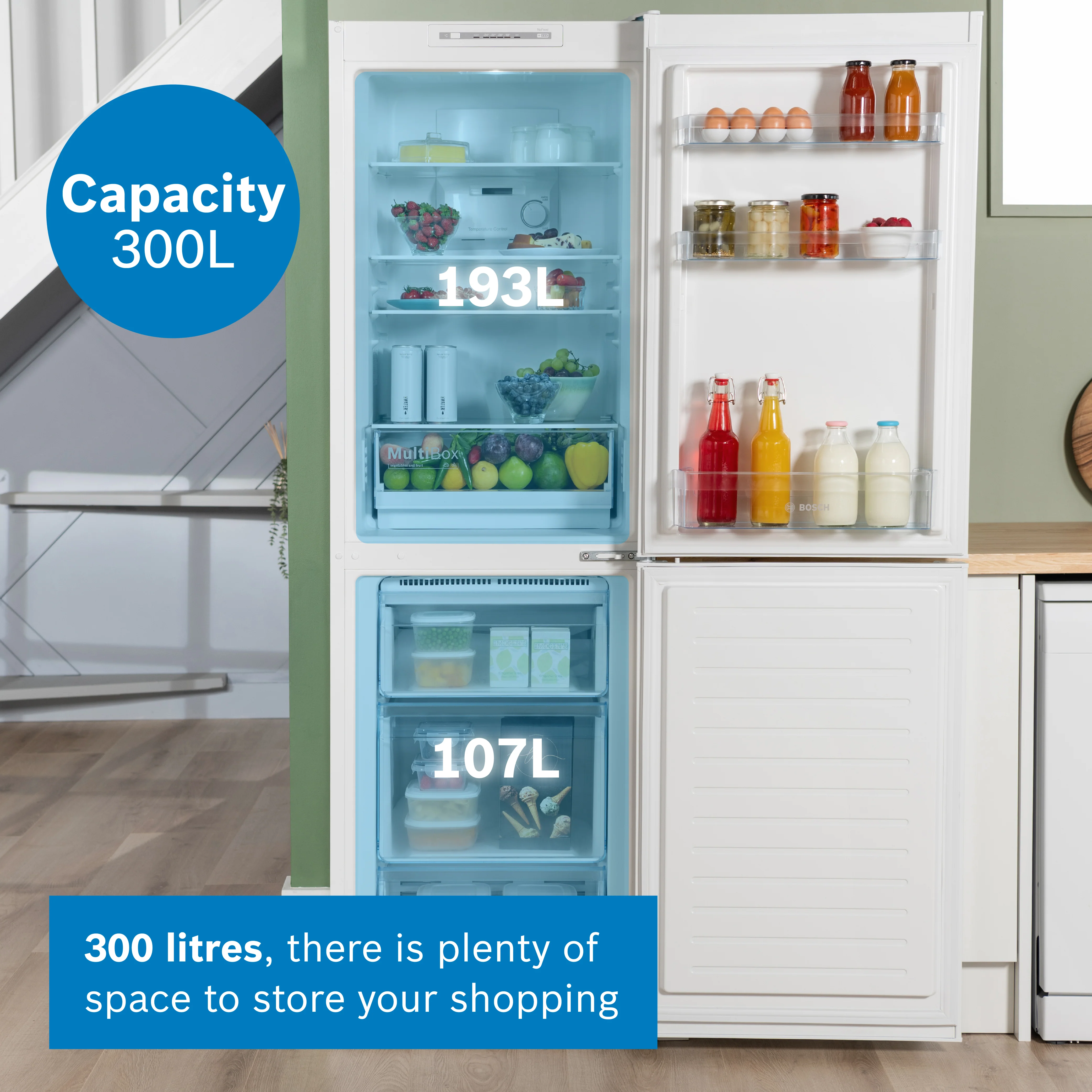 Bosch Series 2 KGN34NWEAG - White Freestanding 50/50 Frost Free Fridge Freezer - E energy - Image 7