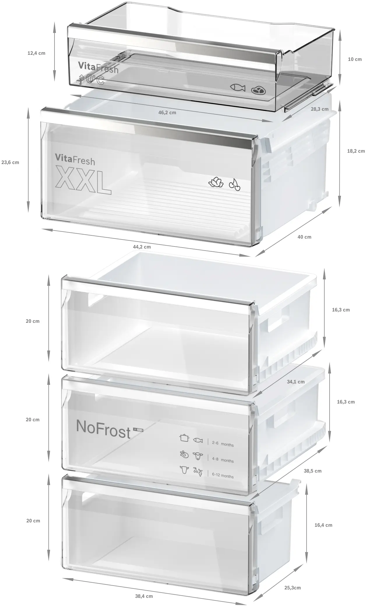 Bosch Series 6 KGN39AIAT - Stainless Steel 70/30 Fridge Freezer - 260L Fridge / 103L Freezer - A Rated - Image 12