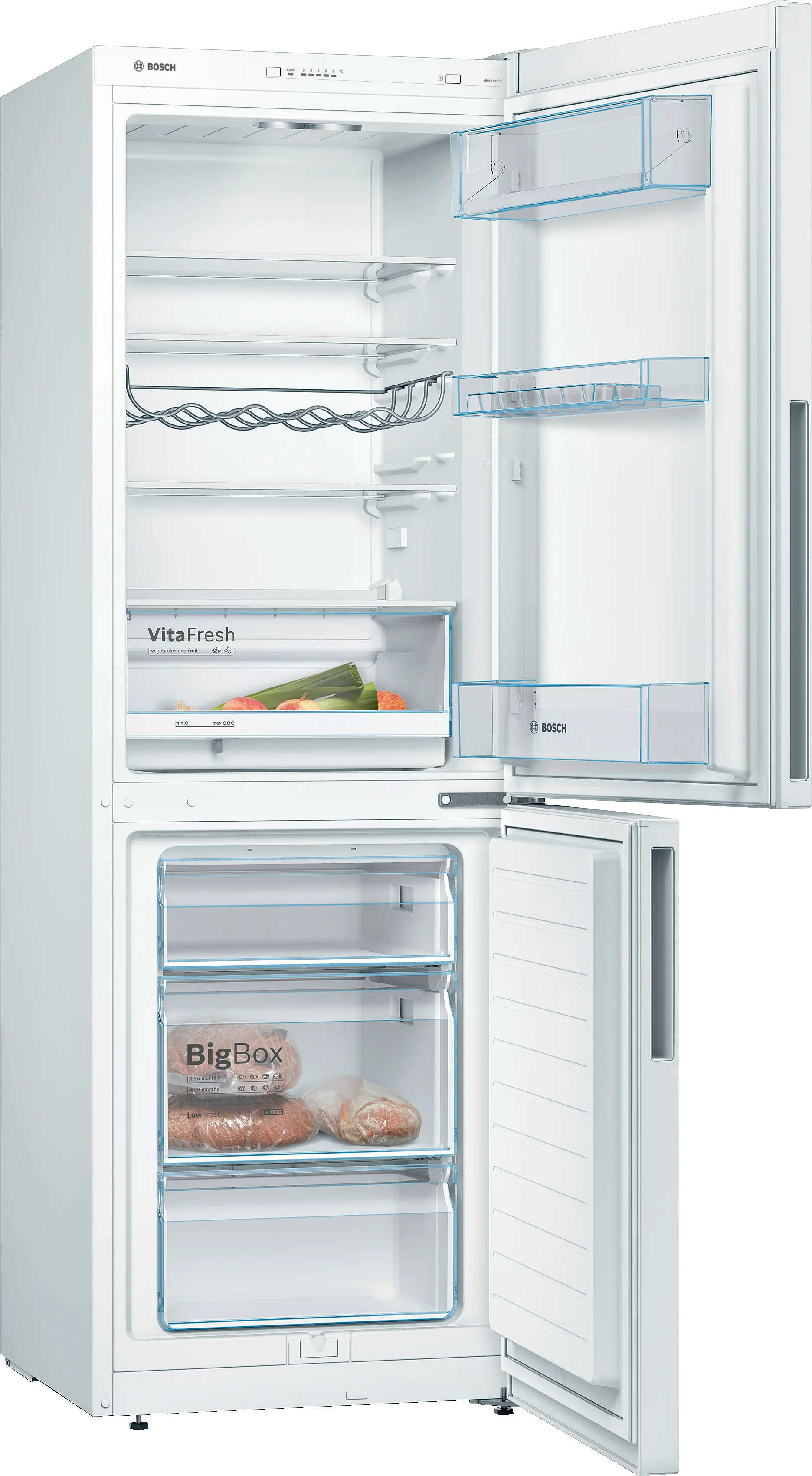 Bosch Series 4 KGV336WEAG - White Fridge Freezer - 176cm - E Energy Rating - Image 2