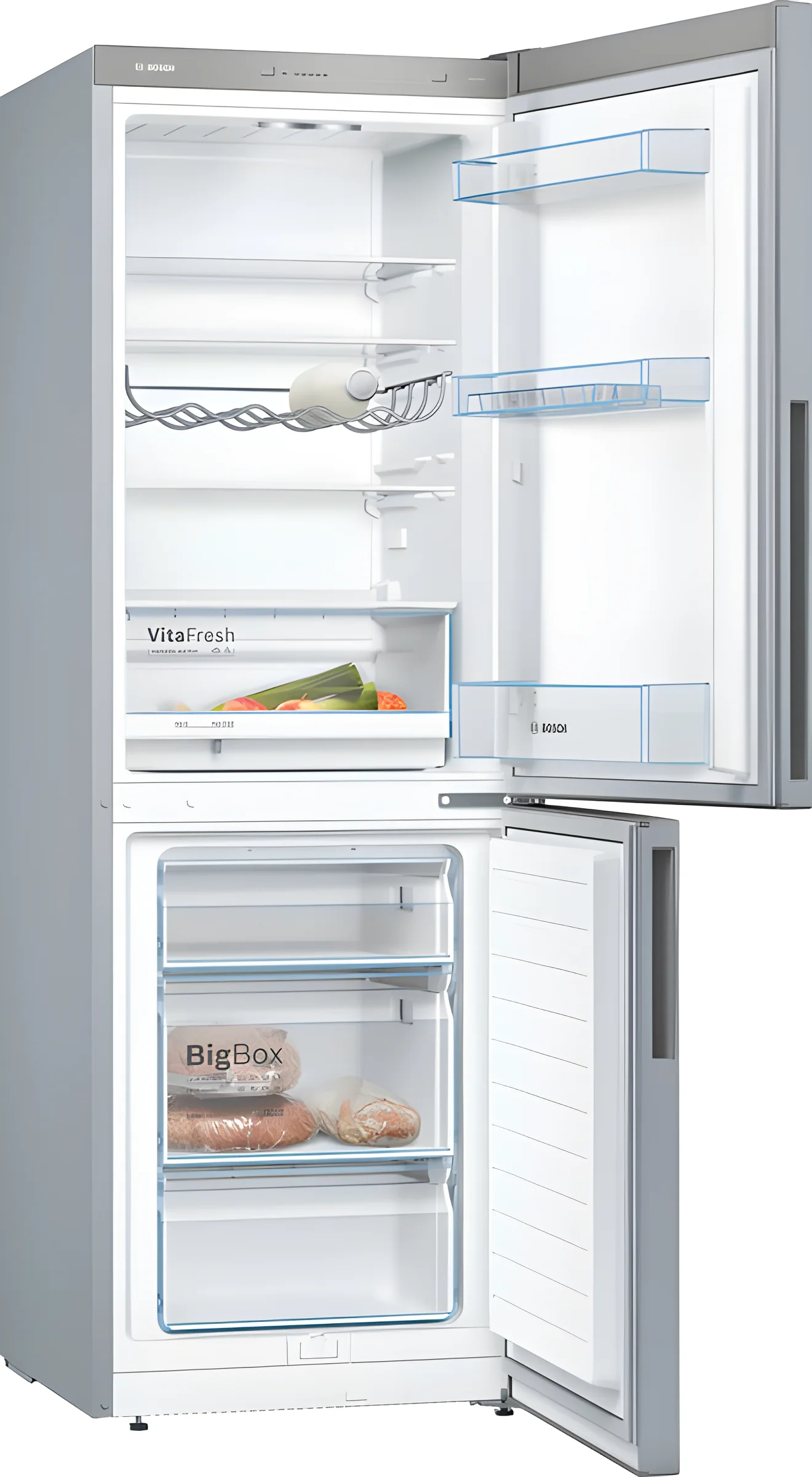 Bosch Series 4 KGV33VLEAG - Stainless Steel Fridge Freezer - 287L - E Rated - Image 3