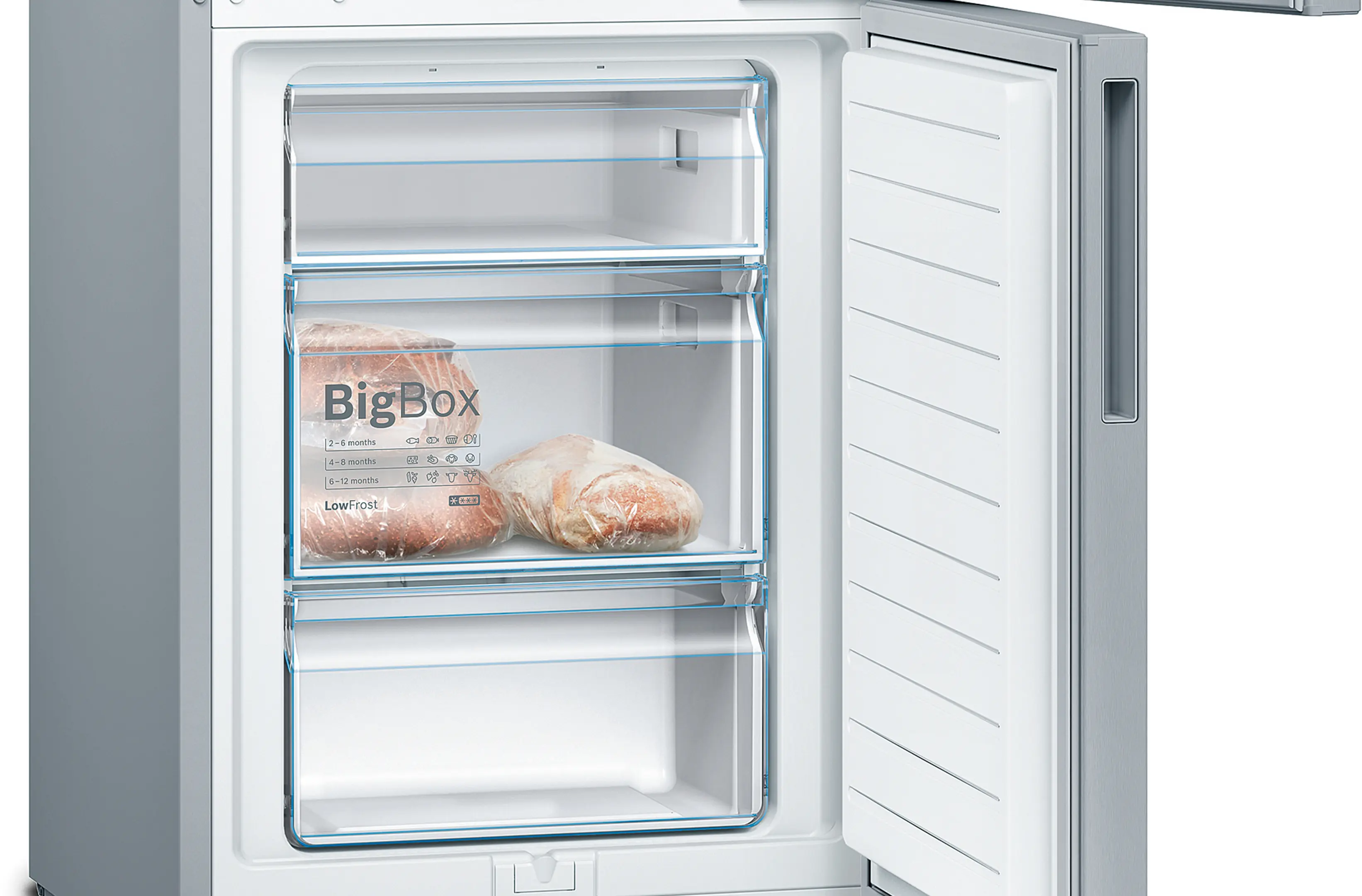 Bosch Series 4 KGV33VLEAG - Stainless Steel Fridge Freezer - 287L - E Rated - Image 5