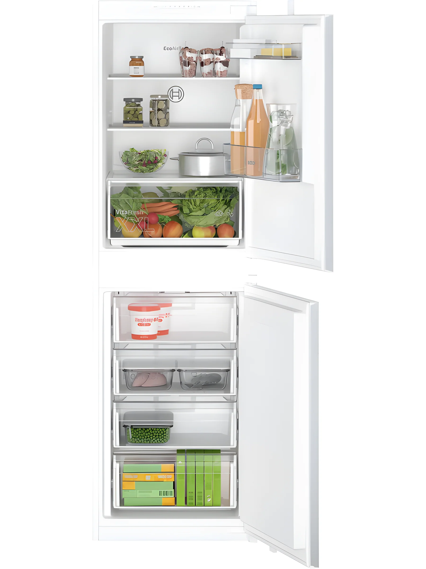 Bosch Series 2 KIN85NSE0G - Integrated Frost Free Fridge Freezer - E energy