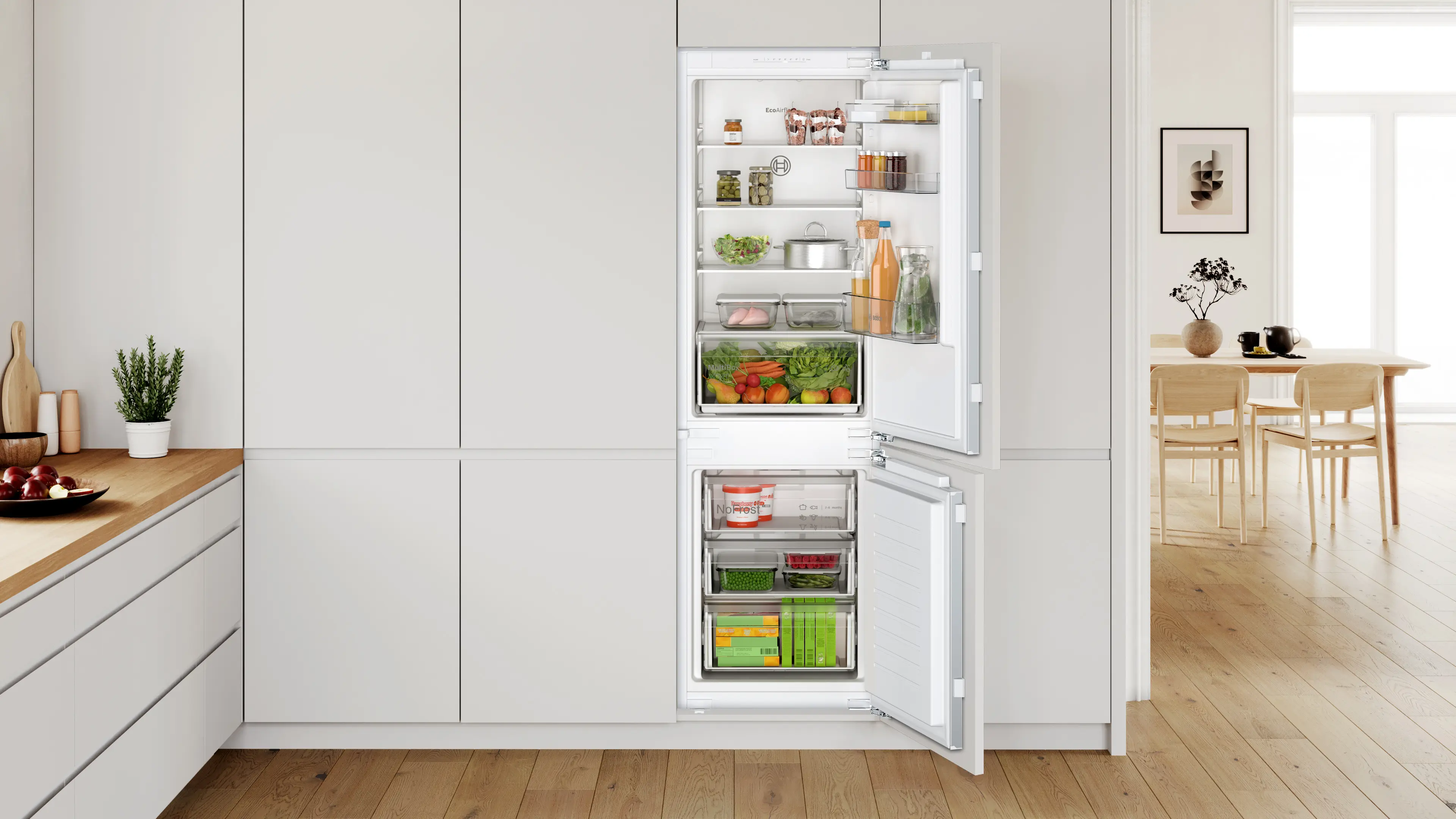 Bosch Series 2 KIN86NFE0G - Integrated 60/40 Frost Free Fridge Freezer - E energy - Image 3