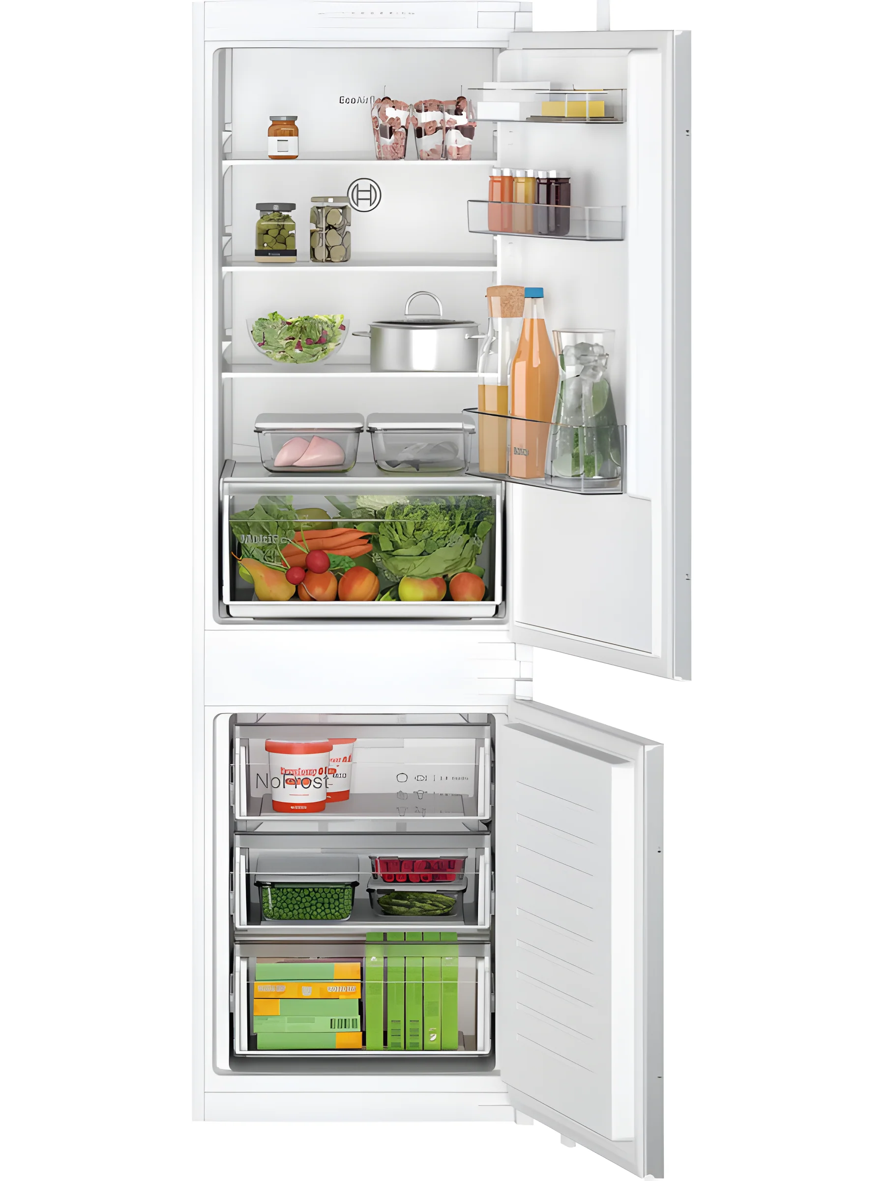 Bosch Series 2 KIN86NSE0G - Integrated 60/40 Frost Free Fridge Freezer - E energy