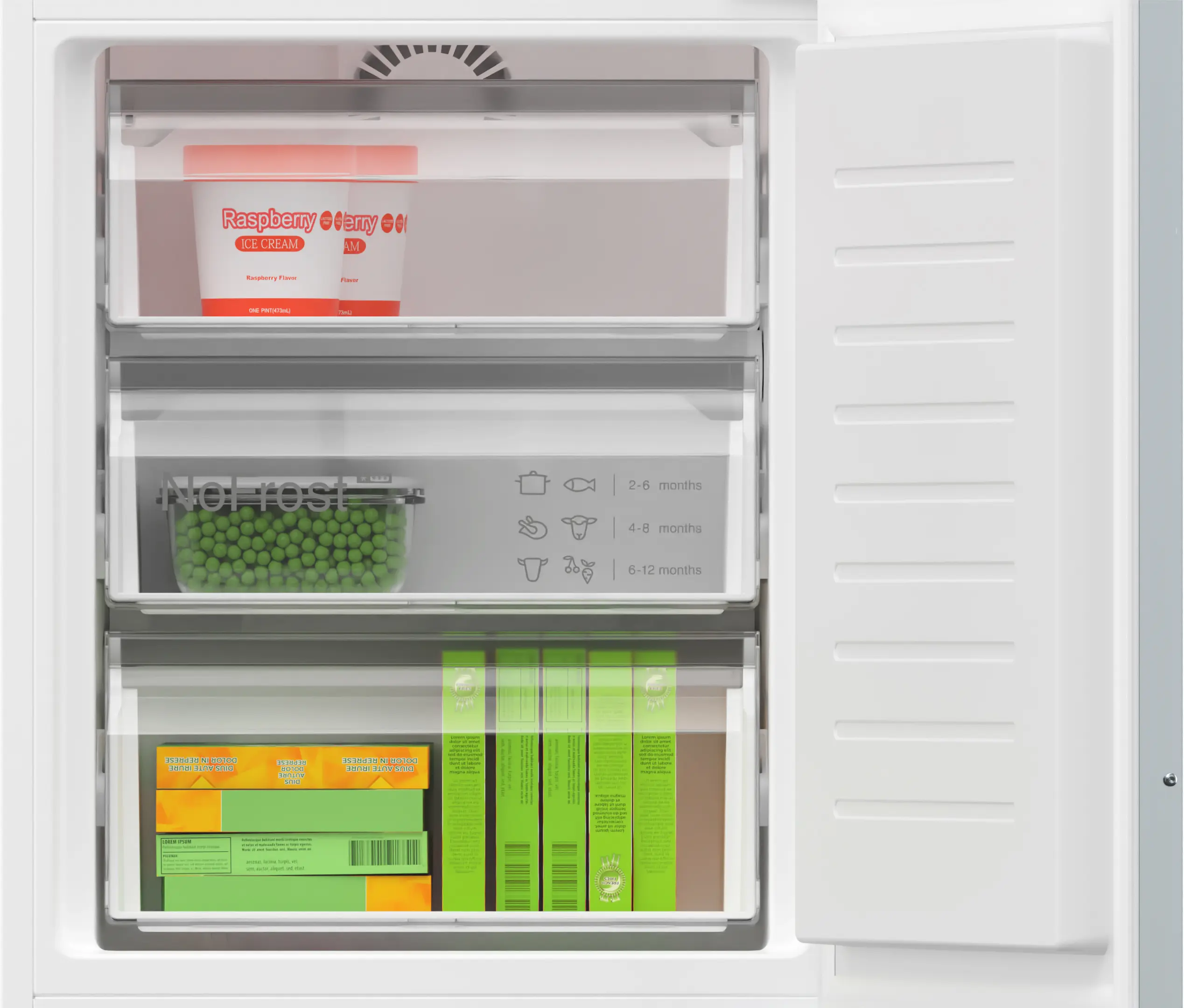 Bosch Series 4 KIN86VFE0G - Integrated 60/40 Fridge Freezer - E energy - Image 5