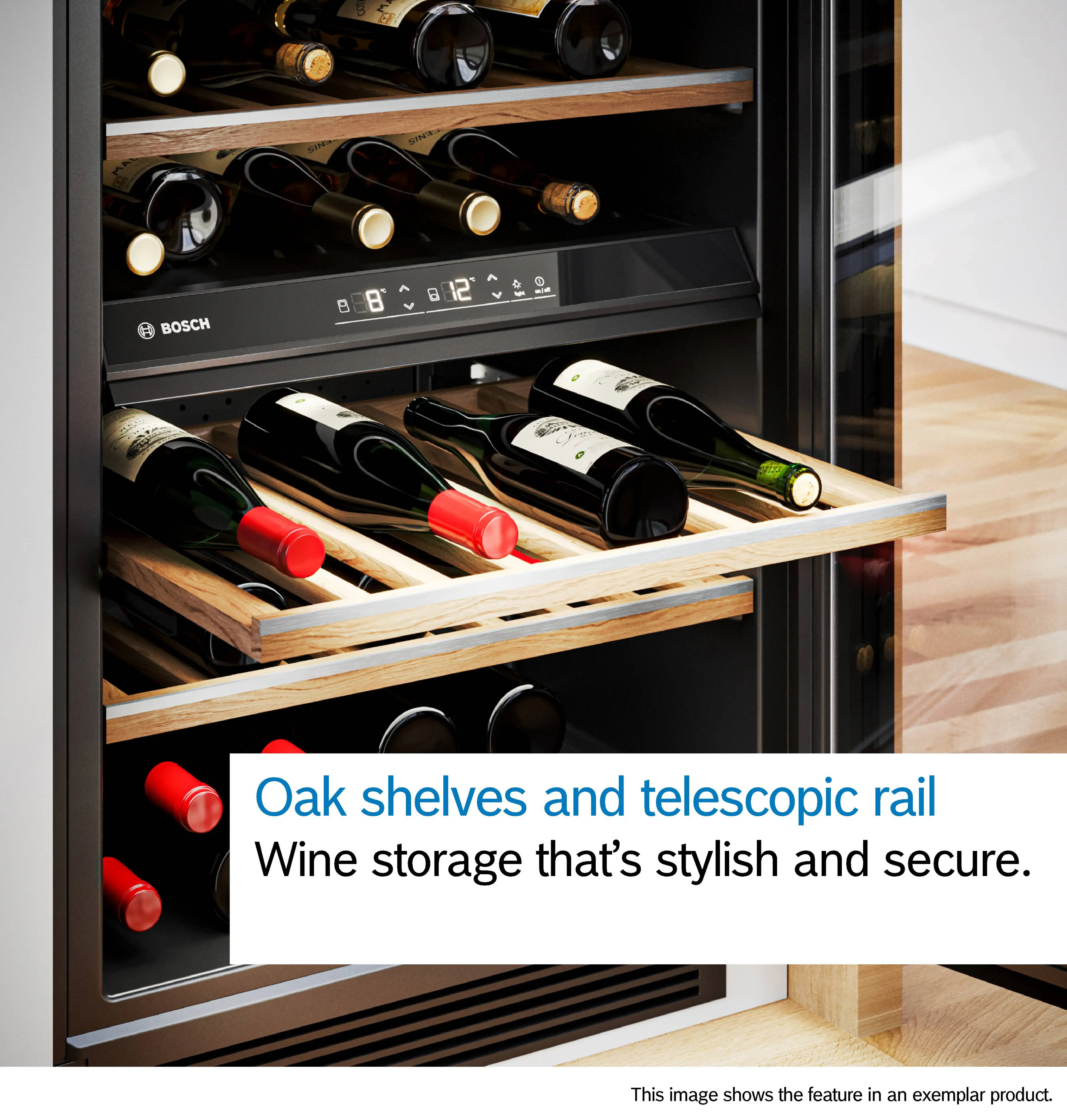 Bosch Series 6 KUW21AHG0G - Black 44 Bottle Capacity Wine Cooler - G energy - Image 5