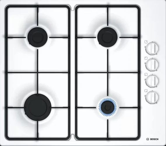 Bosch Series 2 PBP6B2B60 - White 4 Zone Gas Hob