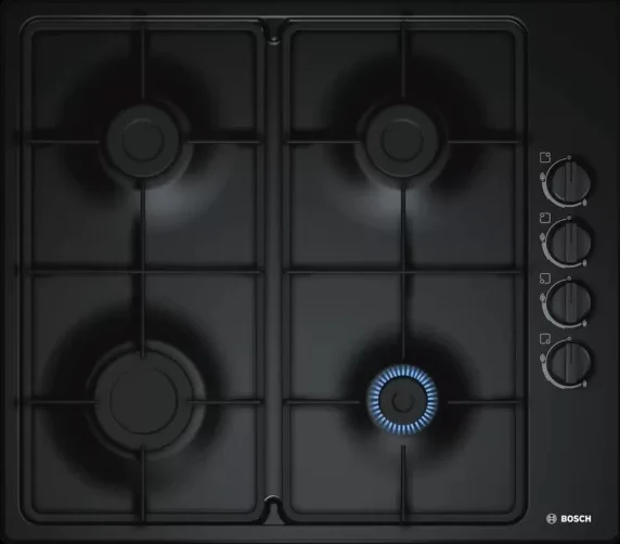 Bosch Series 2 PBP6B6B60 - Black 4 Zone Gas Hob