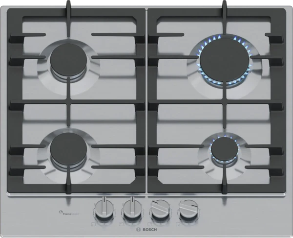 Bosch Series 6 PCP6A5I90 - Stainless Steel Gas Hob - 60cm