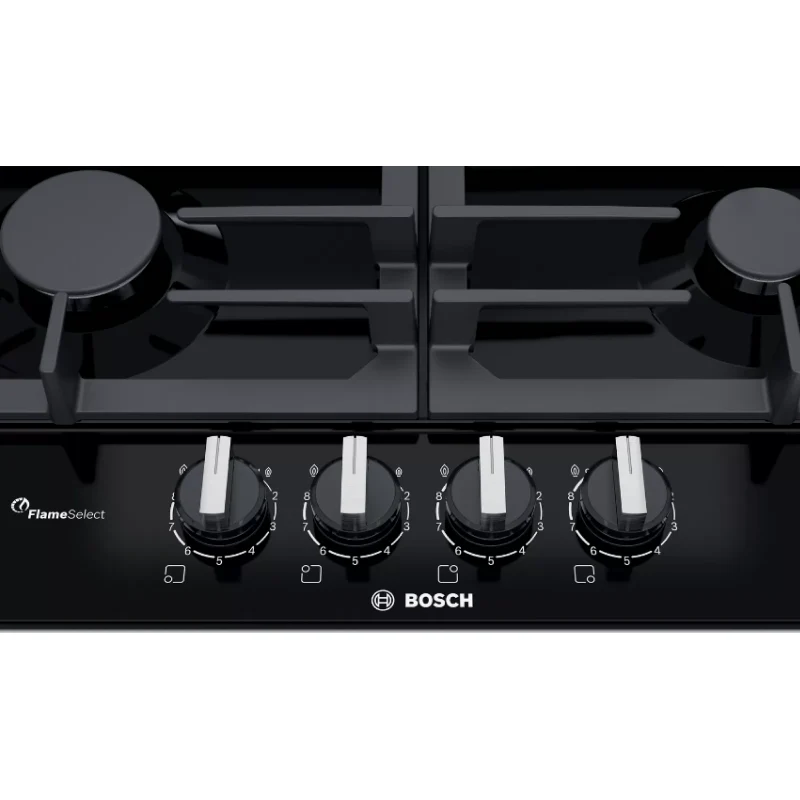 Bosch Series 6 PCP6A6B90 - Black 4 Zone Gas Hob - Image 2