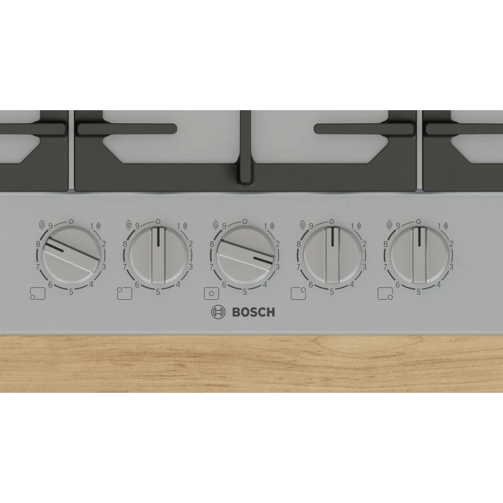Bosch Series 6 PCQ7A5I90 - Stainless Steel 5 Burner Gas Hob - 75cm Width - Image 4