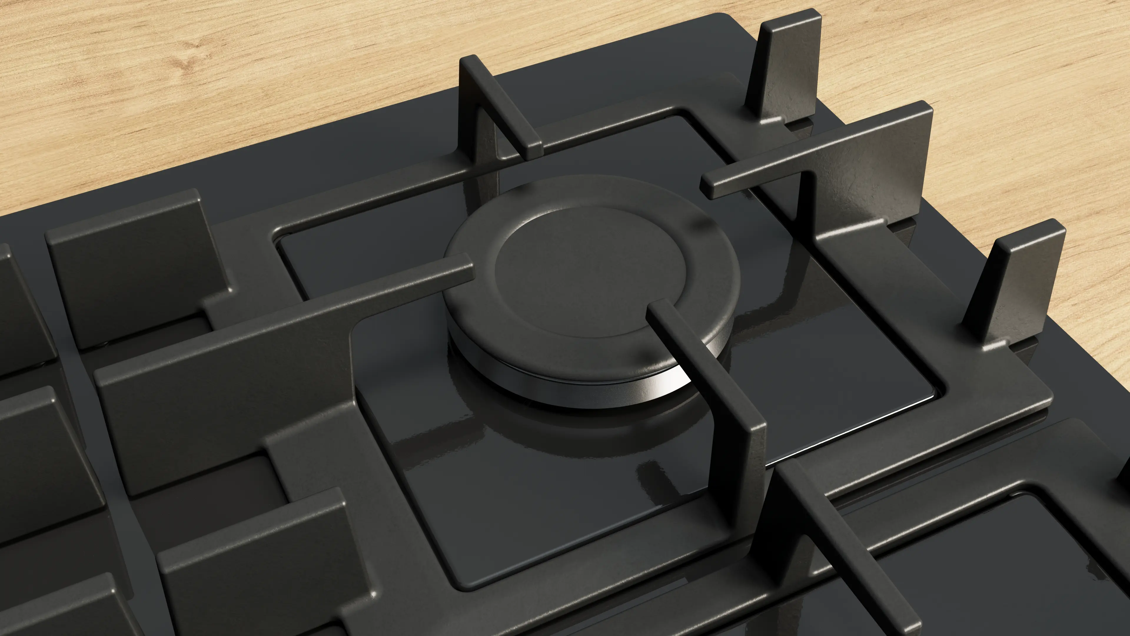 Bosch Series 4 PNP6B6K40 - Black Glass Gas Hob - 60cm - Image 2