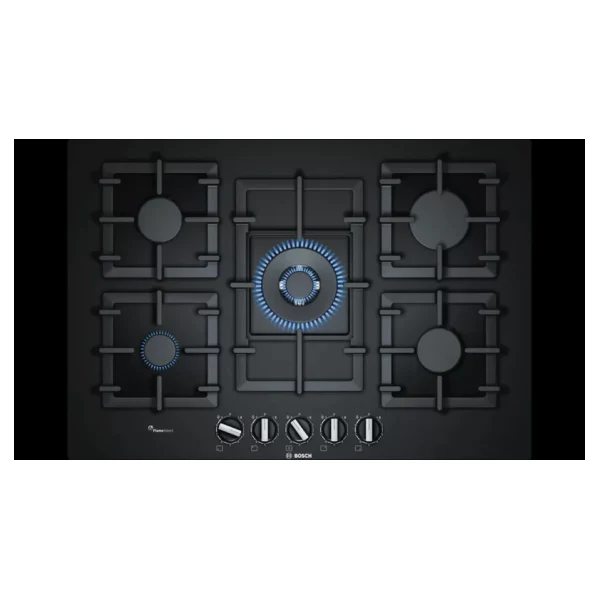 Bosch Series 6 PPQ7A6B90 - Black 5 Zone Gas Hob