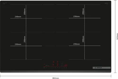 Bosch Series 6 PXY83KHC1E - Black 4 Zone Induction Hob - Image 4