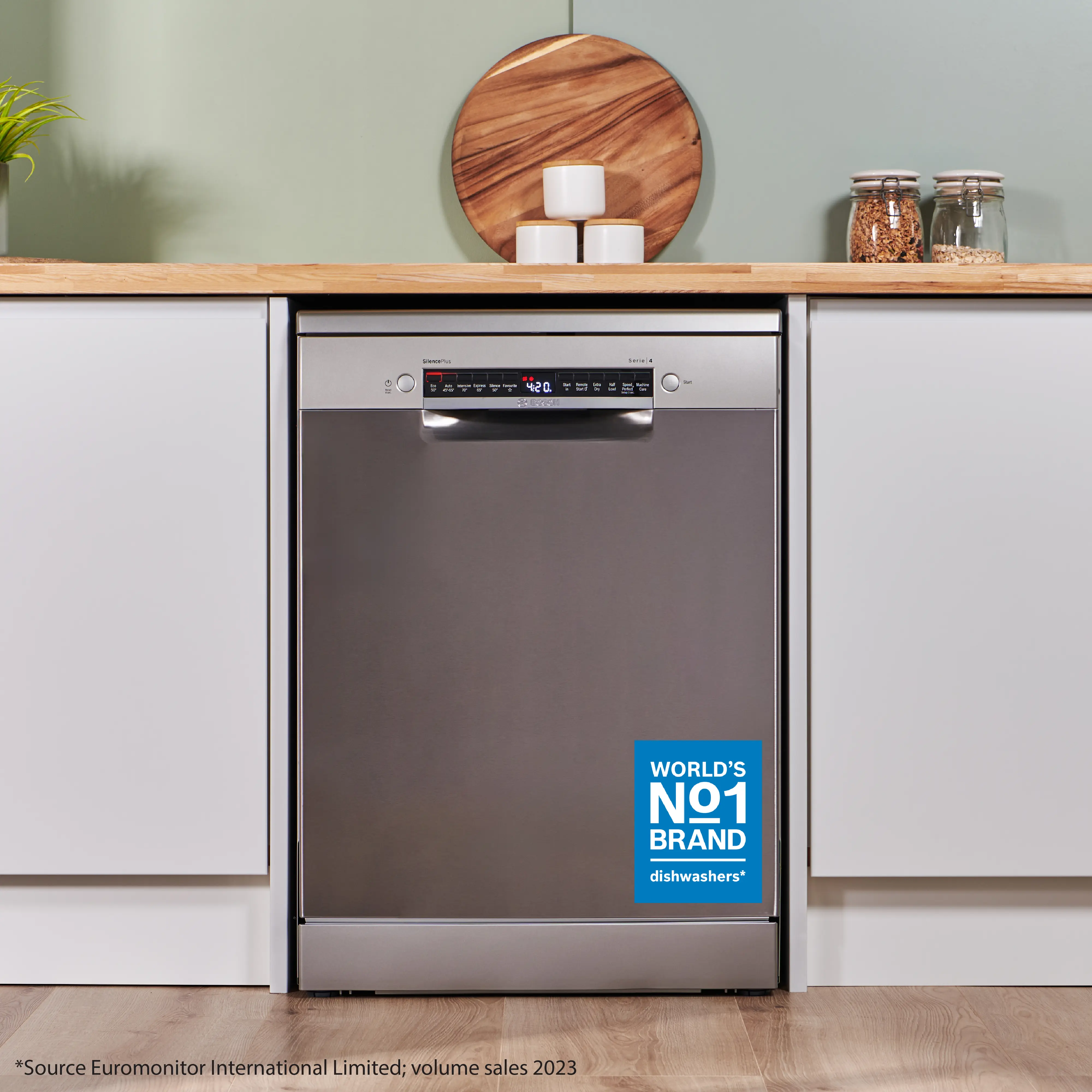 Bosch Series 4 SMS4EKI06G - Silver Freestanding Dishwasher - B energy - Image 4