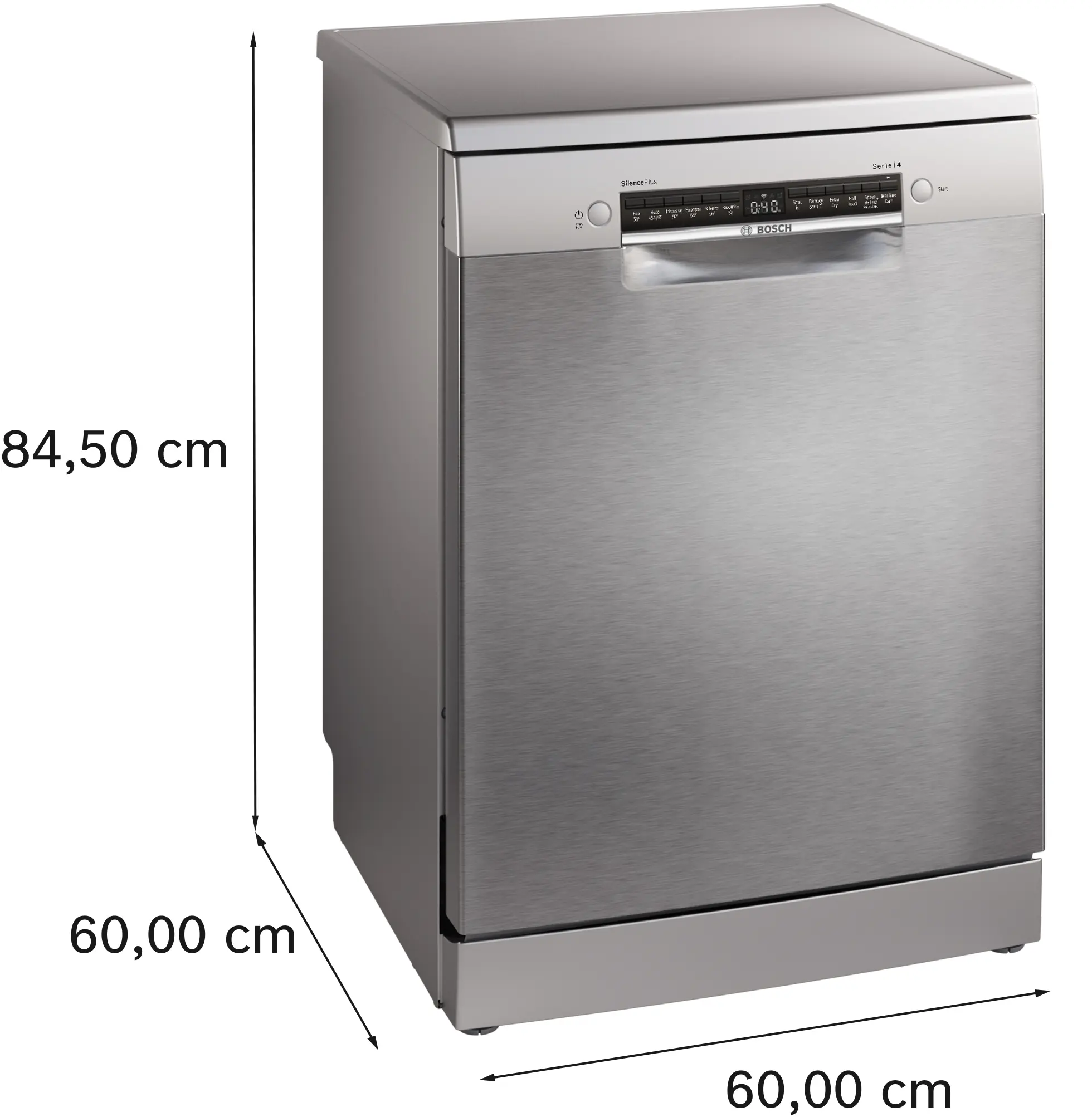 Bosch Series 4 SMS4EKI06G - Silver Freestanding Dishwasher - B energy - Image 5