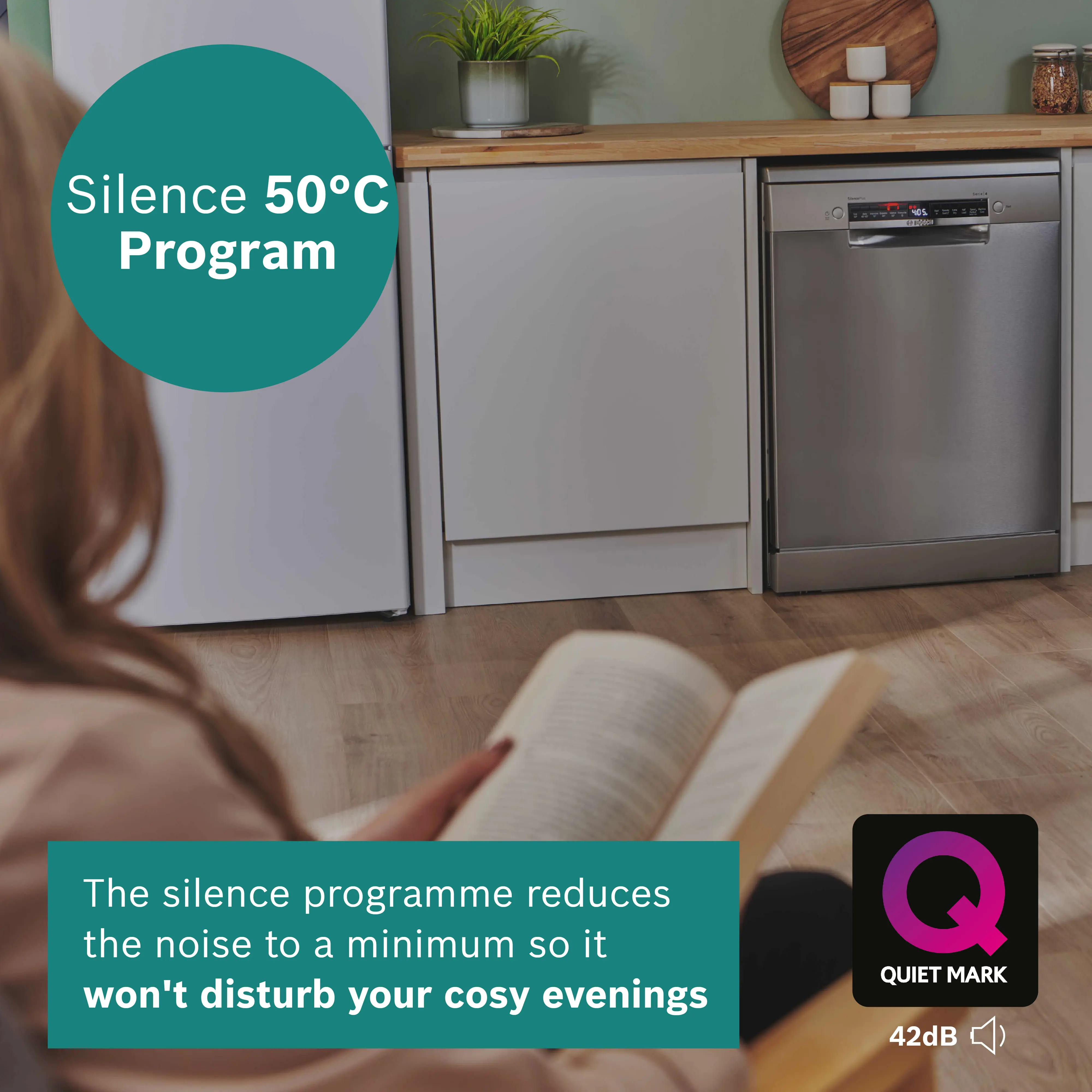 Bosch Series 4 SMS4EKI06G - Silver Freestanding Dishwasher - B energy - Image 8