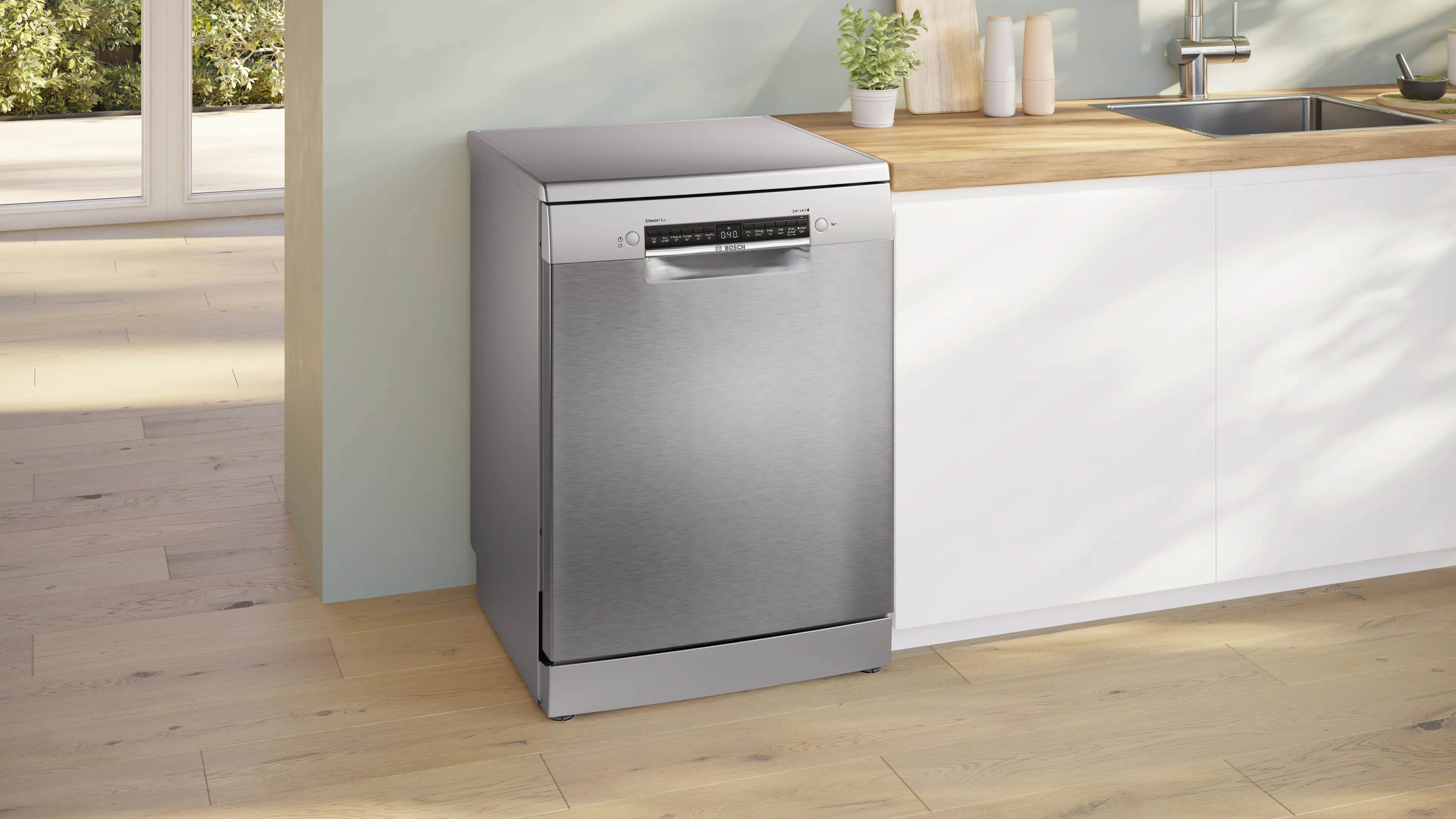 Bosch Series 4 SMS4EMI06G - Silver Freestanding Dishwasher - B energy - Image 2