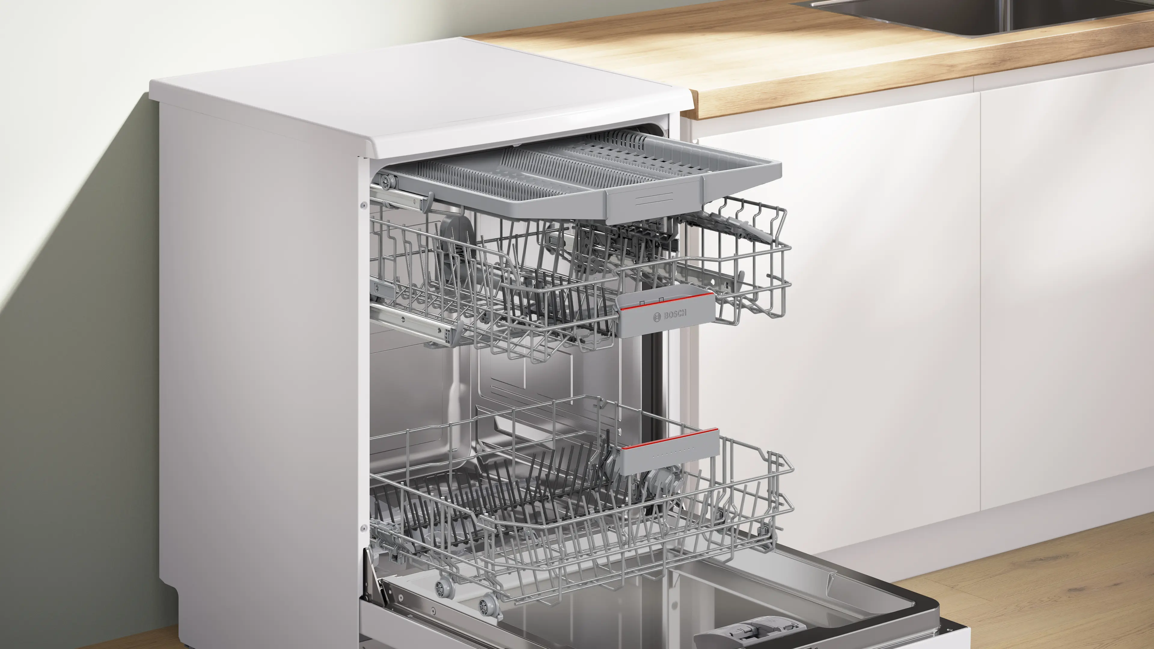 Bosch Series 4 SMS4EMW06G - White Freestanding Dishwasher - B energy - Image 2