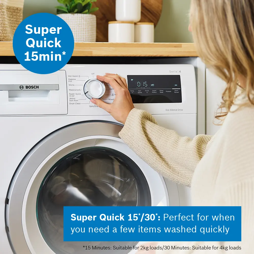 Bosch Series 4 WAN28258GB - White Freestanding 8KG Washing Machine - 1400 RPM - A energy - Image 13