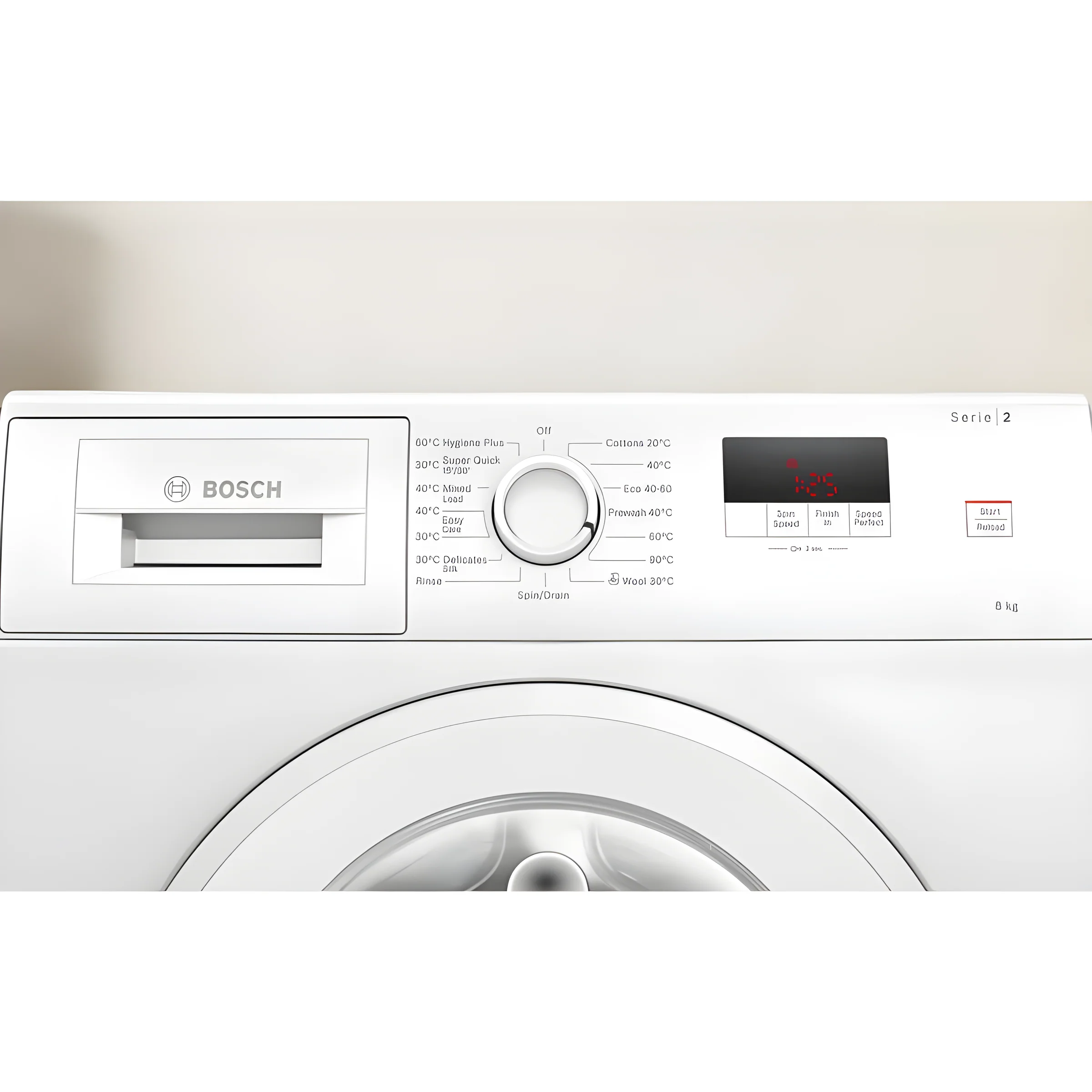 Bosch Series 2 WGE03408GB - White Freestanding 8KG Washing Machine - 1400 RPM - A energy - Image 2