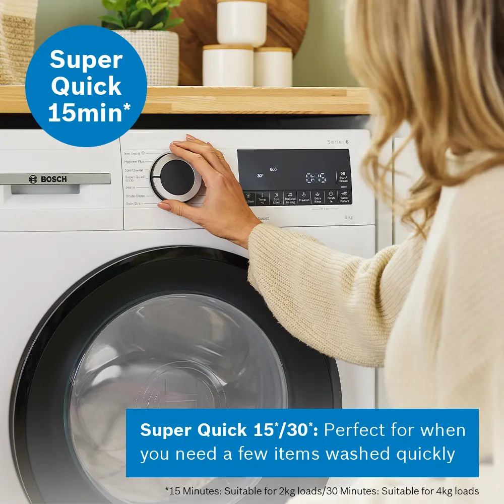 Bosch Series 6 WGG24400GB - White Freestanding 9KG Washing Machine - 1400 RPM - A energy - Image 6