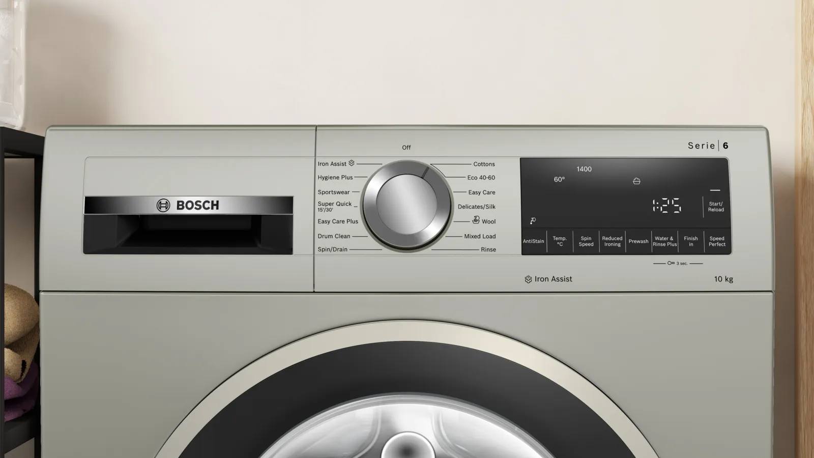 Bosch Series 6 WGG254ZSGB - Silver Freestanding 10KG Washing Machine - 1400 RPM - A energy - Image 2