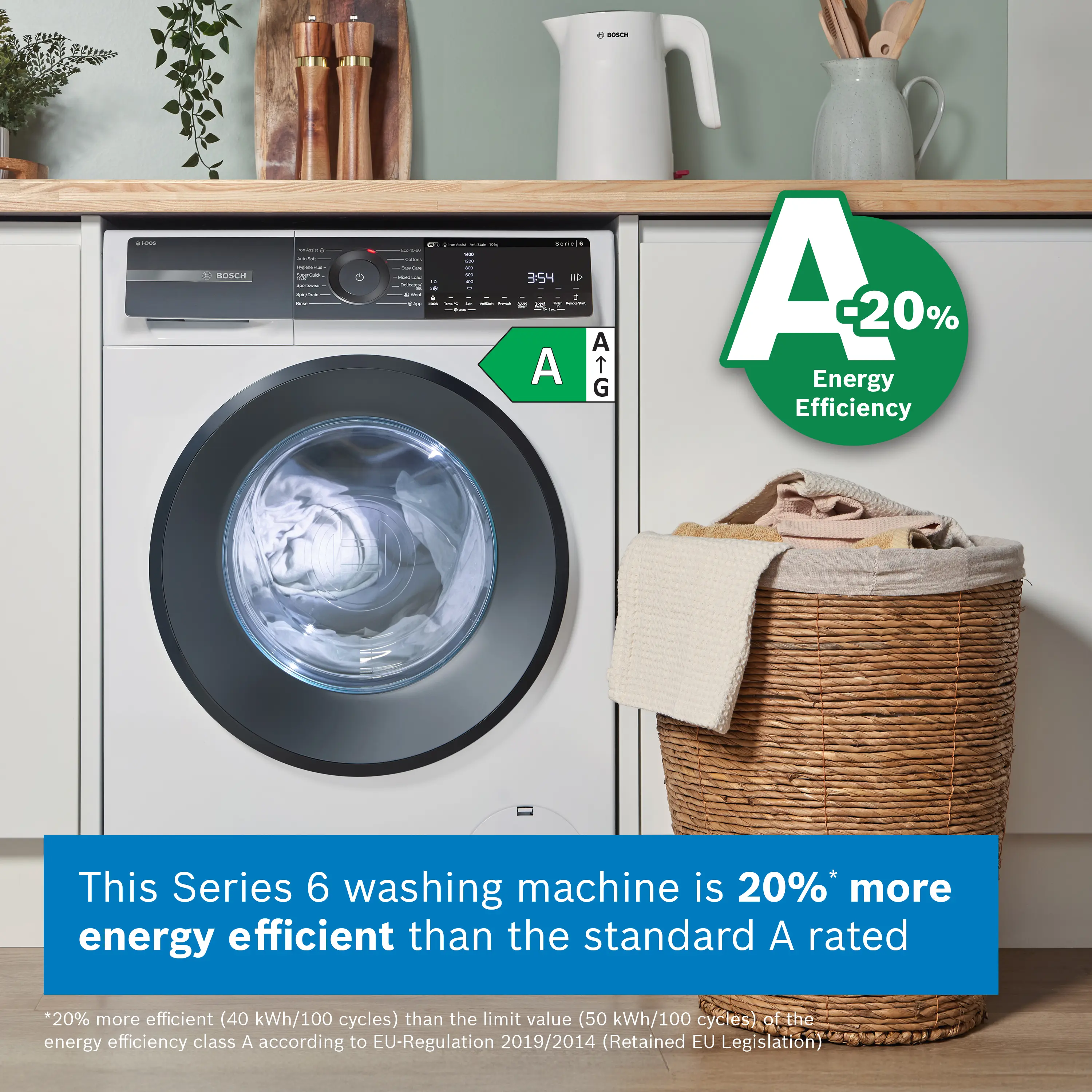 Bosch Series 6 WGH254A0GB - White 10KG Washing Machine - 1400 RPM - A energy - Image 15
