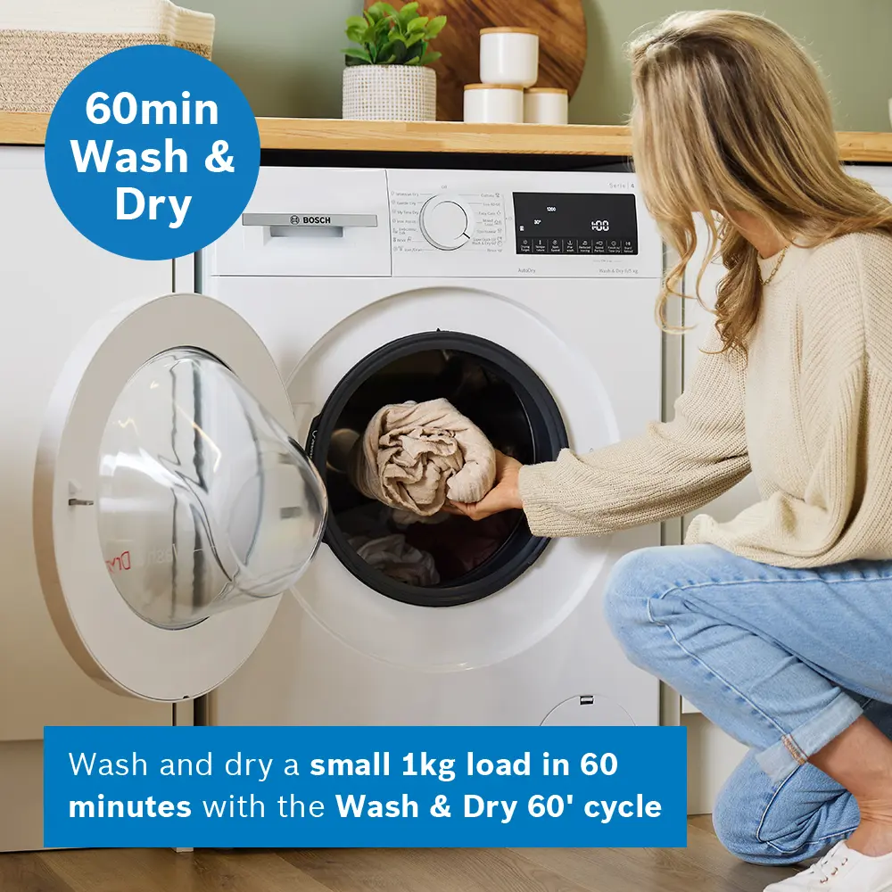 Bosch Series 4 WNA144V9GB - White 9KG/5KG Washer Dryer - 1400 RPM - E energy - Image 8