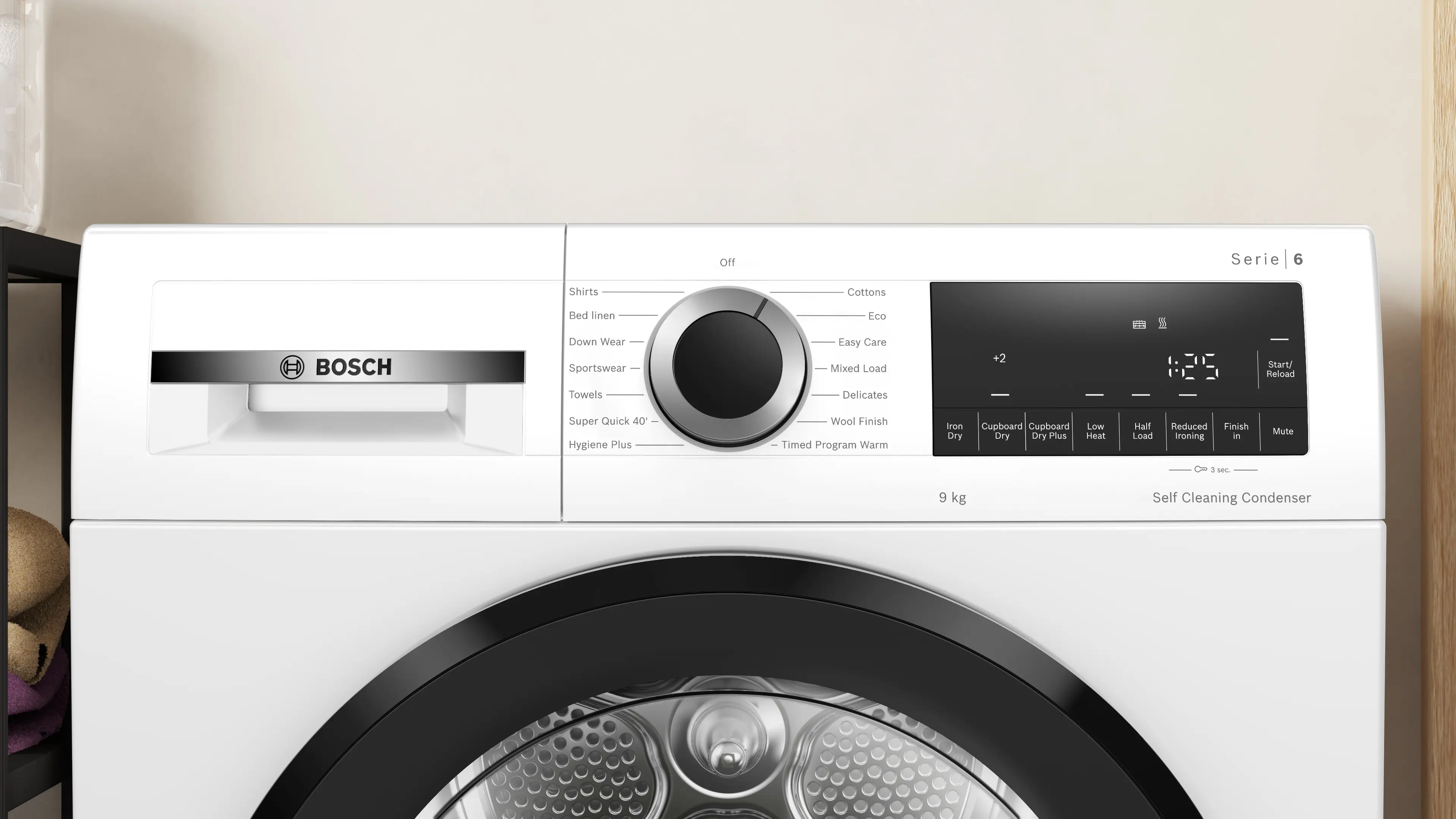 Bosch Series 6 WQG24500GB - White 9KG Heat Pump Tumble Dryer - A+++ Energy - Image 3