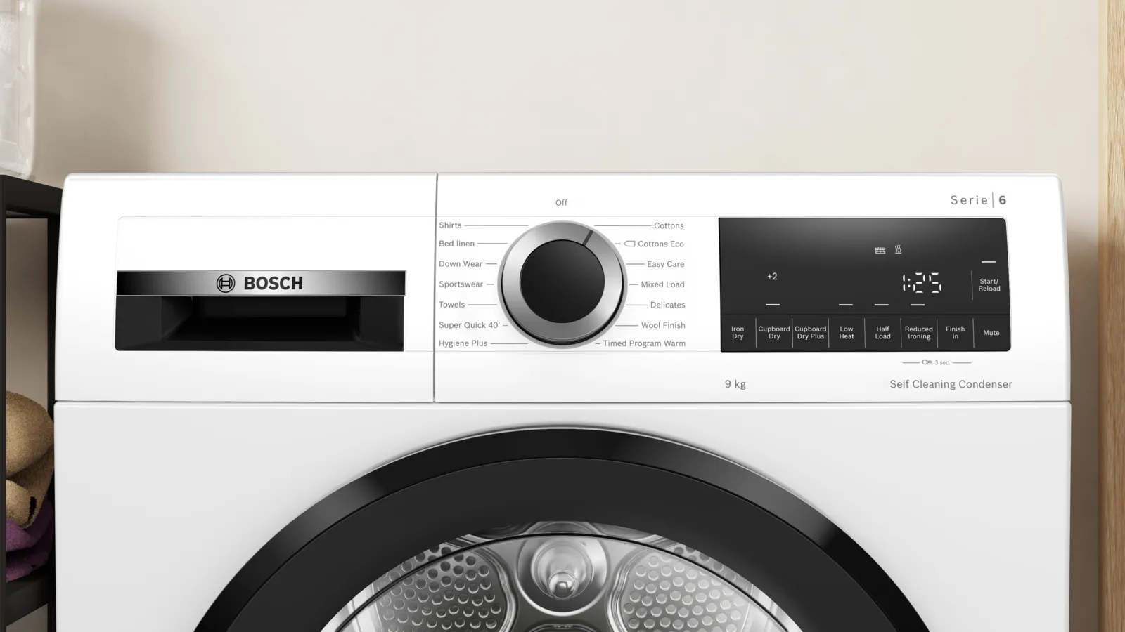 Bosch Series 6 WQG245A0GB - White 9KG Dryer - A+++ energy - Image 2