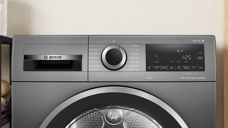 Bosch Series 6 WQG245R1GB - Graphite 9KG Heat Pump Tumble Dryer - A+++ Energy - Image 2