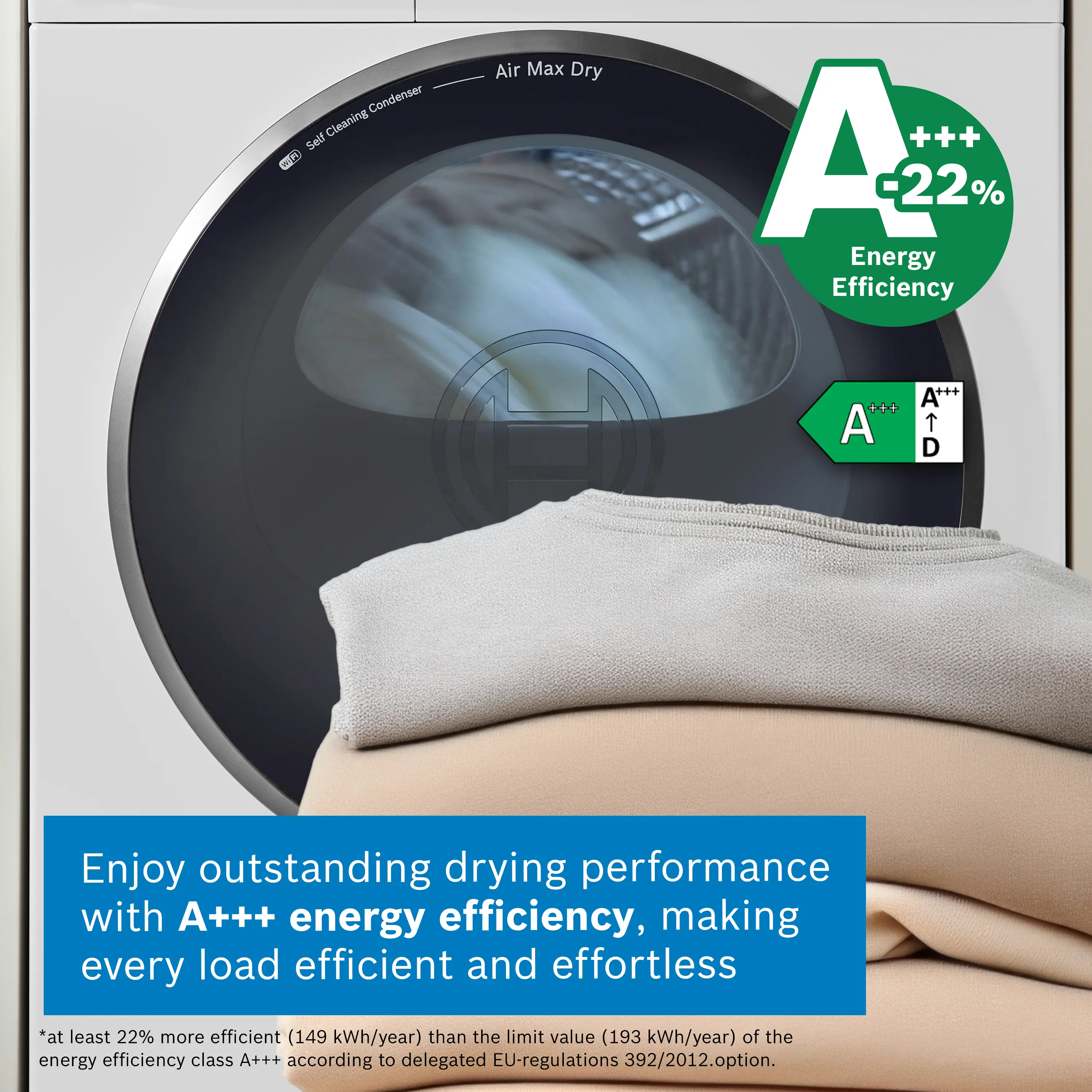 Bosch Series 8 WRB247C9GB - White 9KG Heat Pump Tumble Dryer - A+++ Energy - Image 9