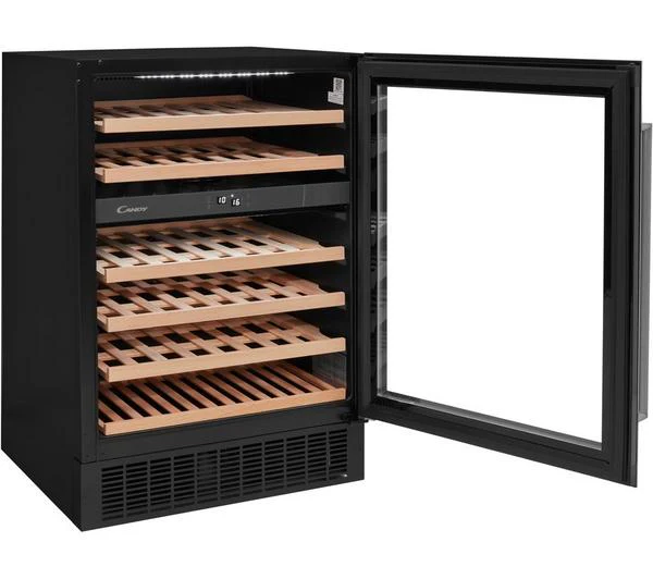 Candy CCVB 60D UK/N - Black 46 Bottle Built-In Wine Cooler - Dual Temperature Zones - LED Lighting - Image 4