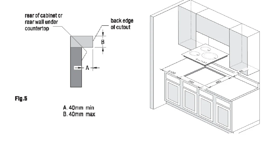 Candy CHK46C - Black 4 Zone Ceramic Hob - Image 3