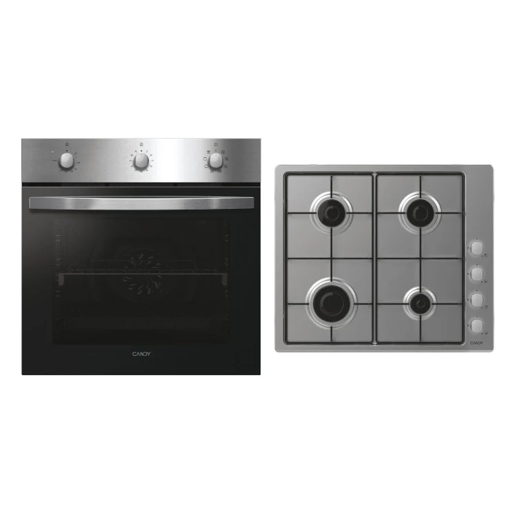 Candy PCI27XCHW6LXS - Stainless Steel Single Oven and Gas Hob Pack - 65L - F Energy - Image 3