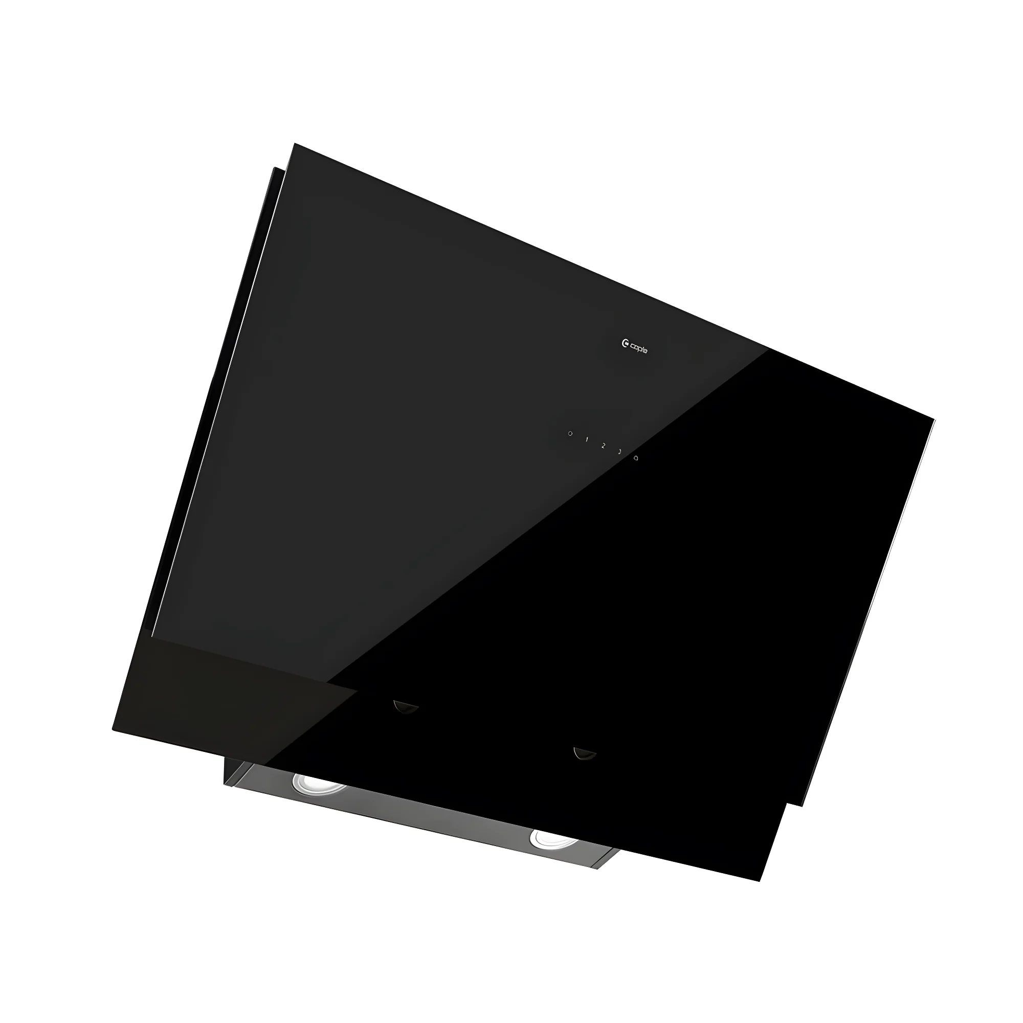 Caple ATA902 - Black Glass 90cm Chimney Cooker Hood - 648m³/h - A++ Energy