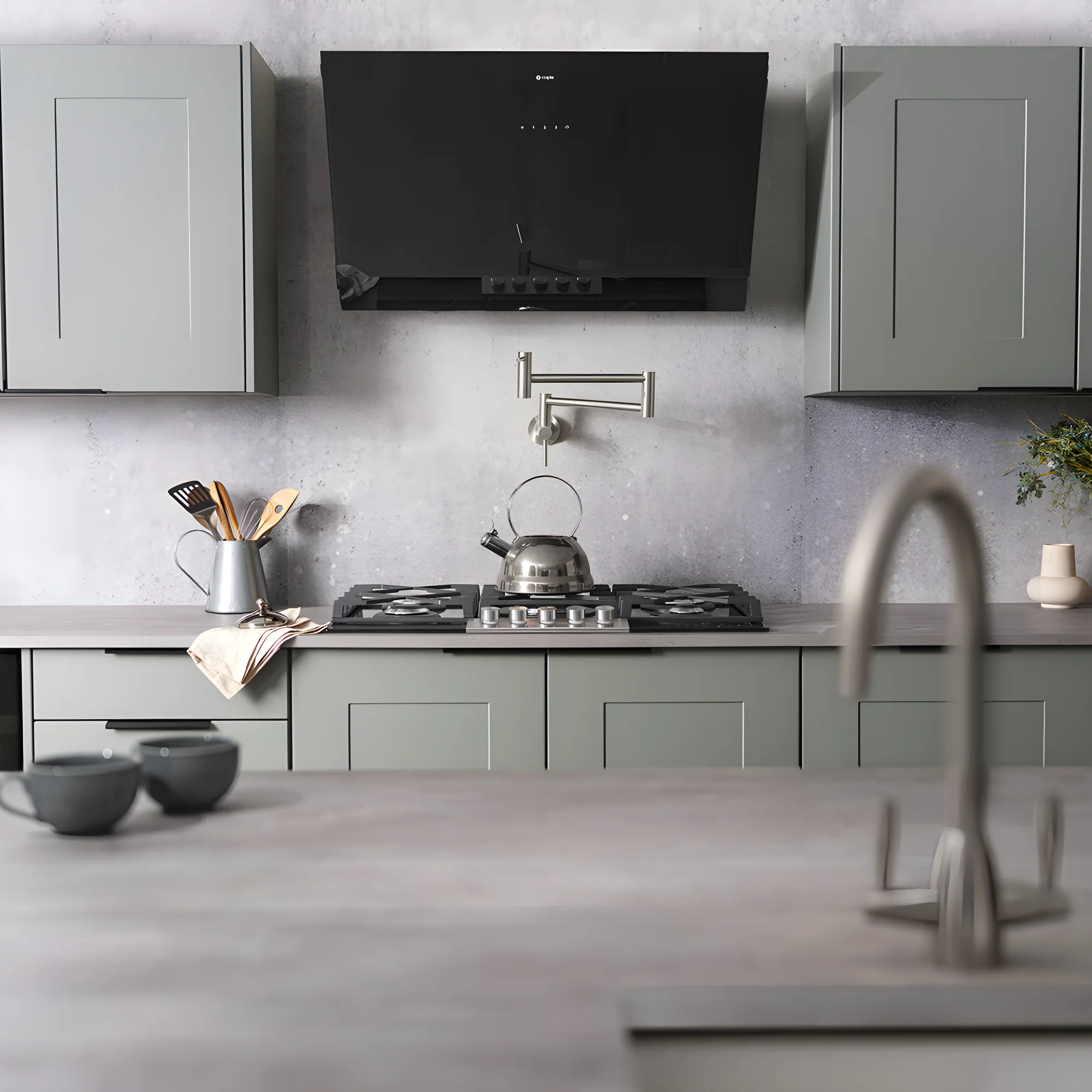 Caple ATA902 - Black Glass 90cm Chimney Cooker Hood - 648m³/h - A++ Energy - Image 2