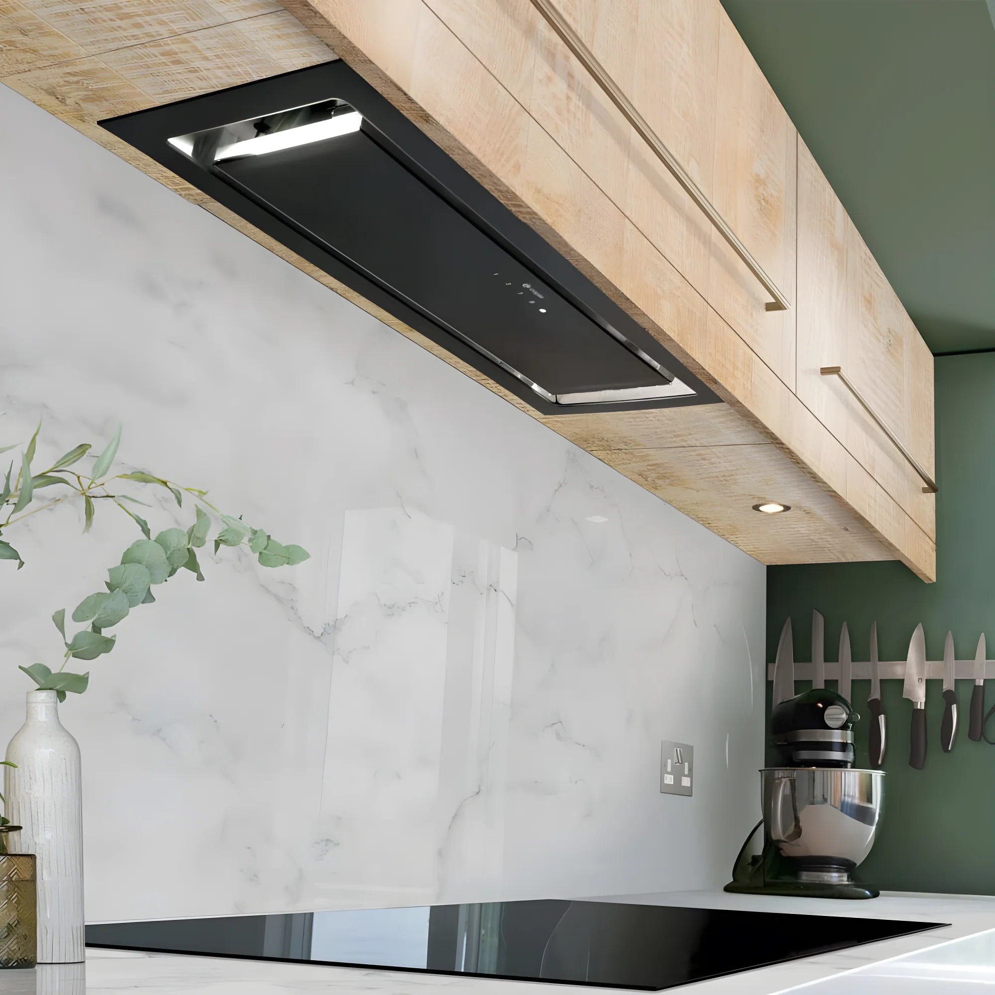 Caple BU756BK - Black Glass 75cm Built-Under Cooker Hood - 590m³/h - A++ Energy - Image 3
