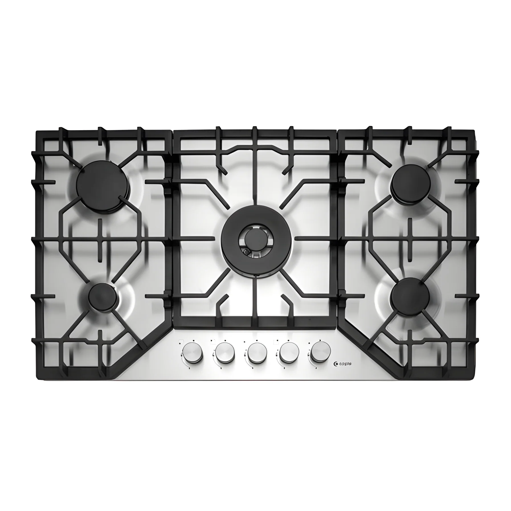 Caple C4091G - Stainless Steel 86cm 5 Burner Gas Hob - Auto Ignition - Cast Iron Supports