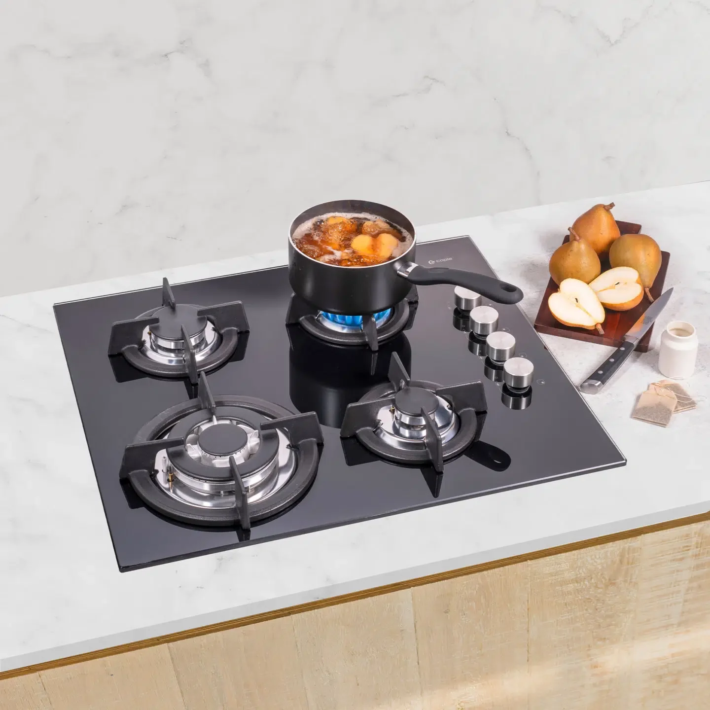 Caple C744G - Black 4 Zone Gas Hob - Image 2