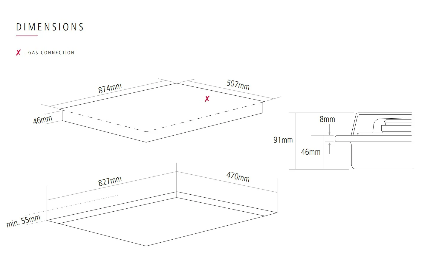 Caple C789G - Black 5 Zone Gas Hob - Image 5